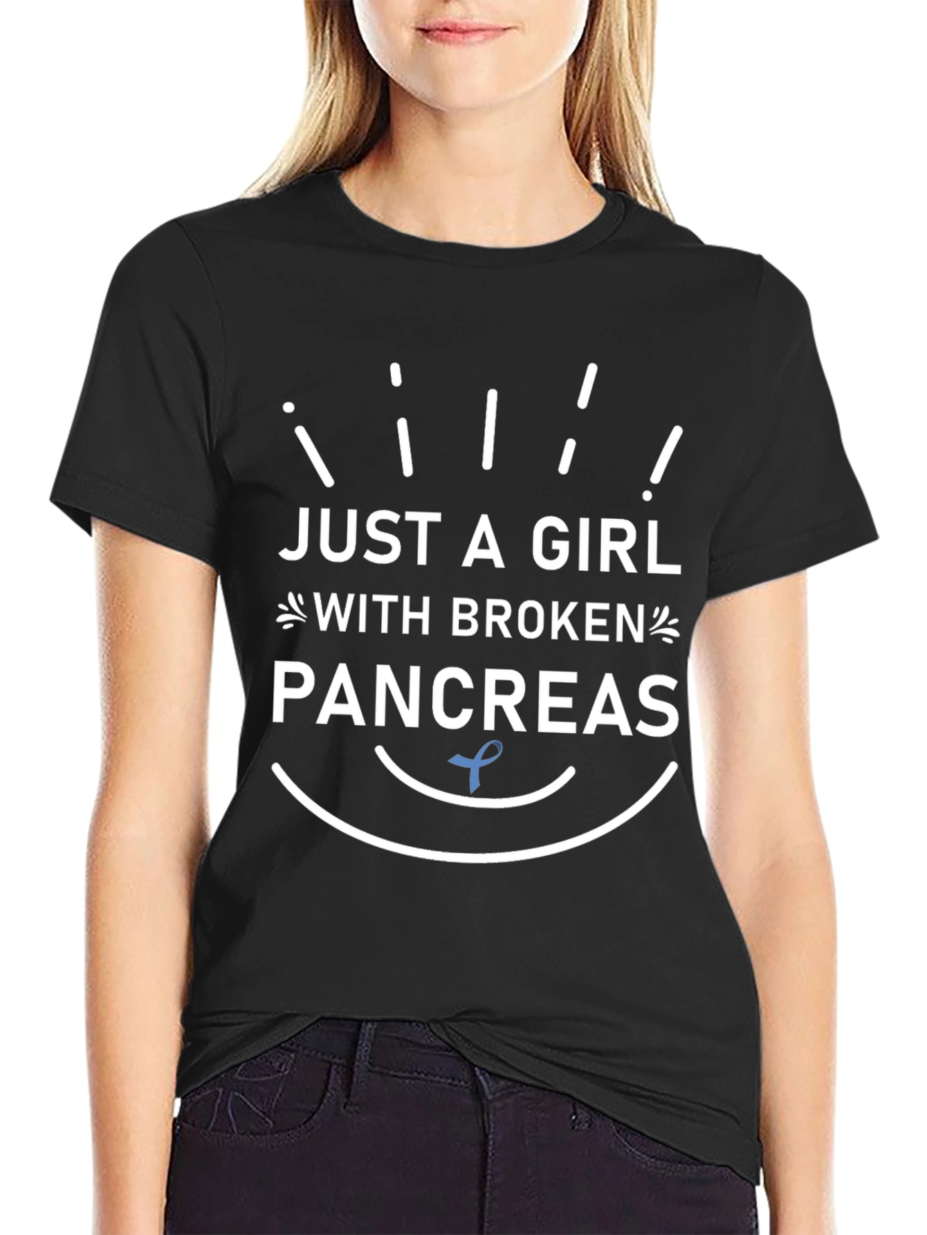 Just A Girl With Broken Pancreas Awareness T-Shirt
