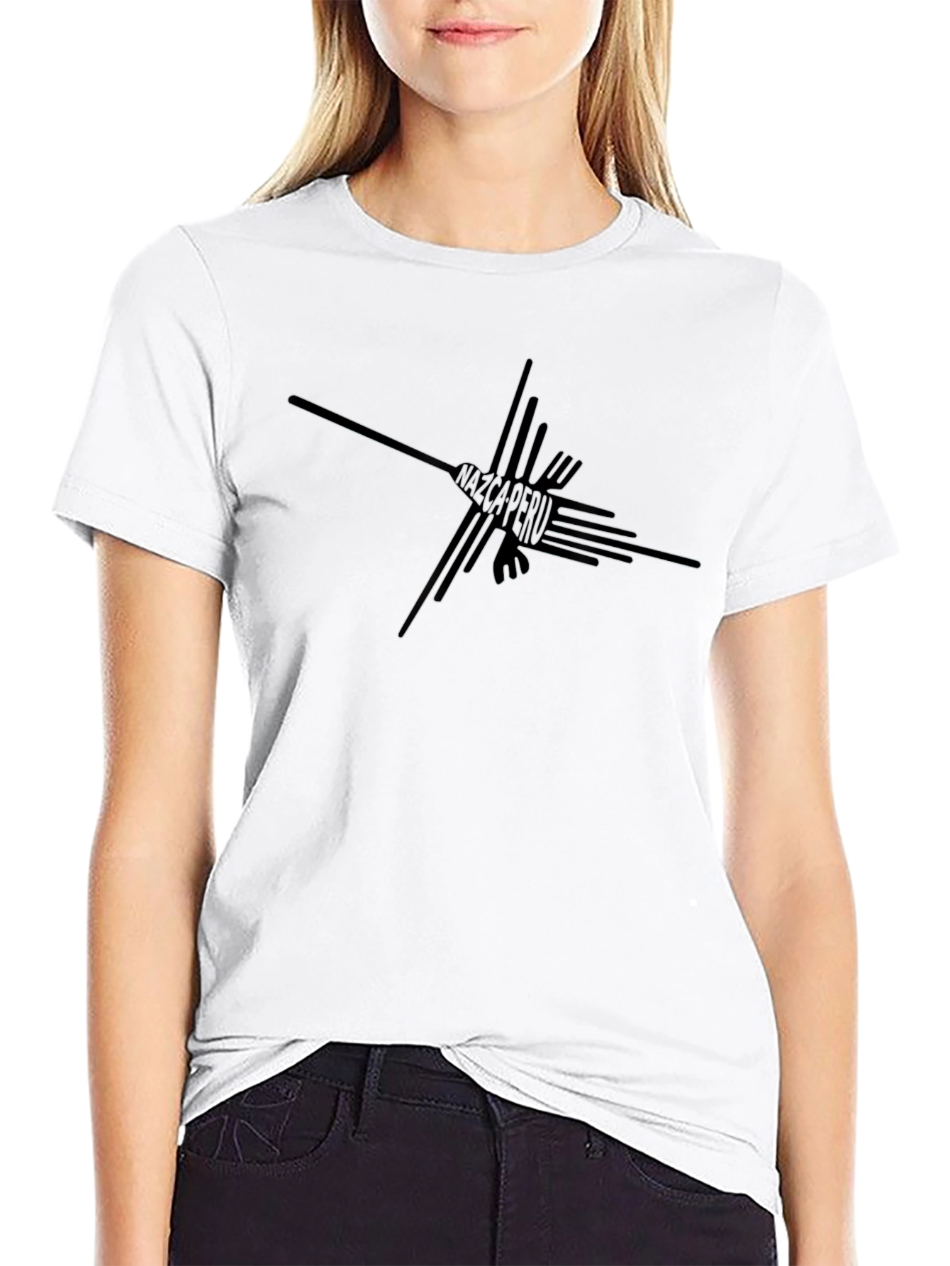 Nazca Lines Peru Graphic T-Shirt Black