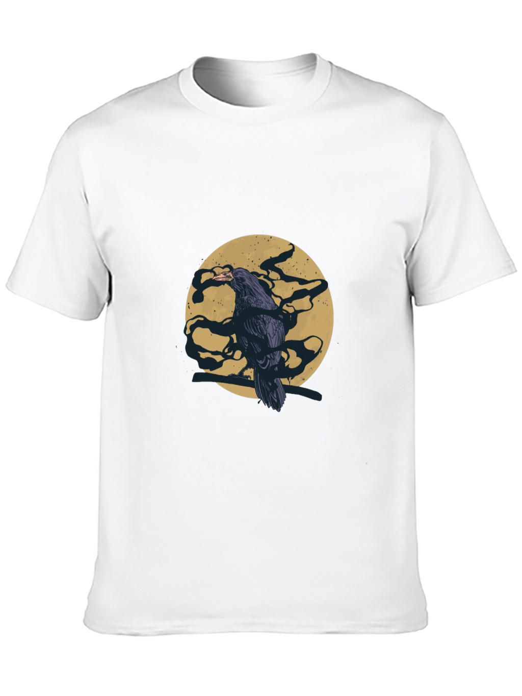 Raven Moon Graphic Tee - Stylish Black T-Shirt