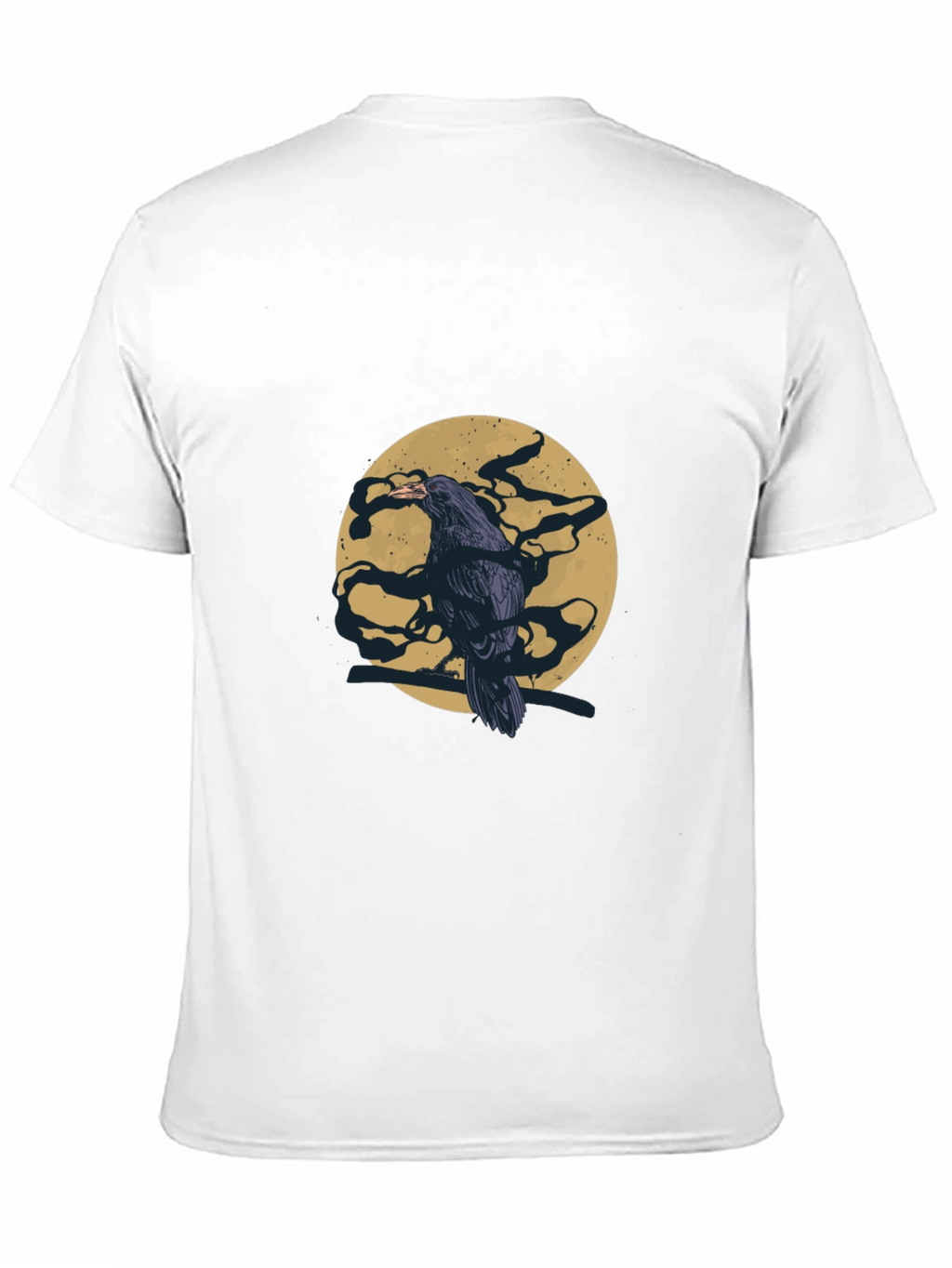 Raven Moon Graphic Tee - Stylish Black T-Shirt