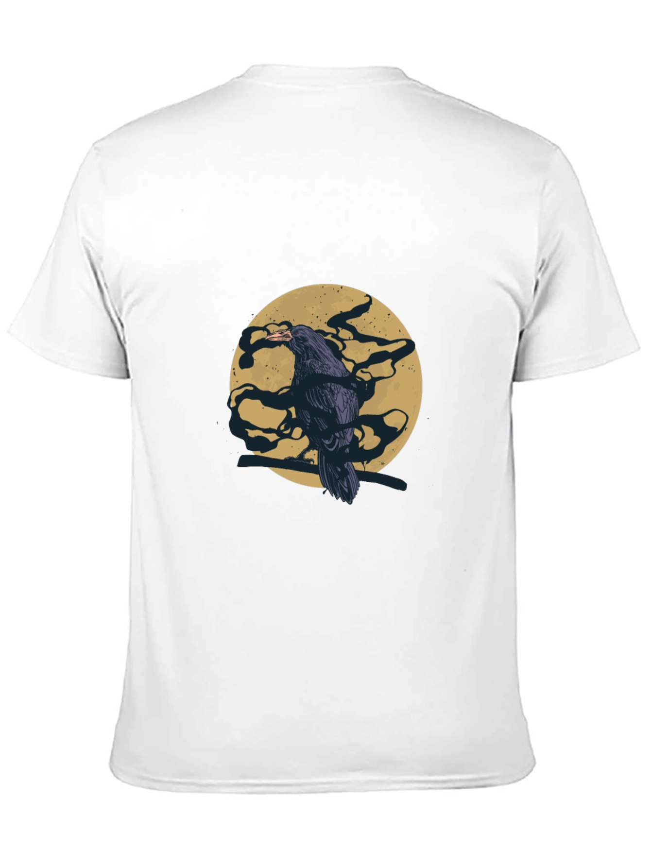 Raven Moon Graphic Tee - Stylish Black T-Shirt