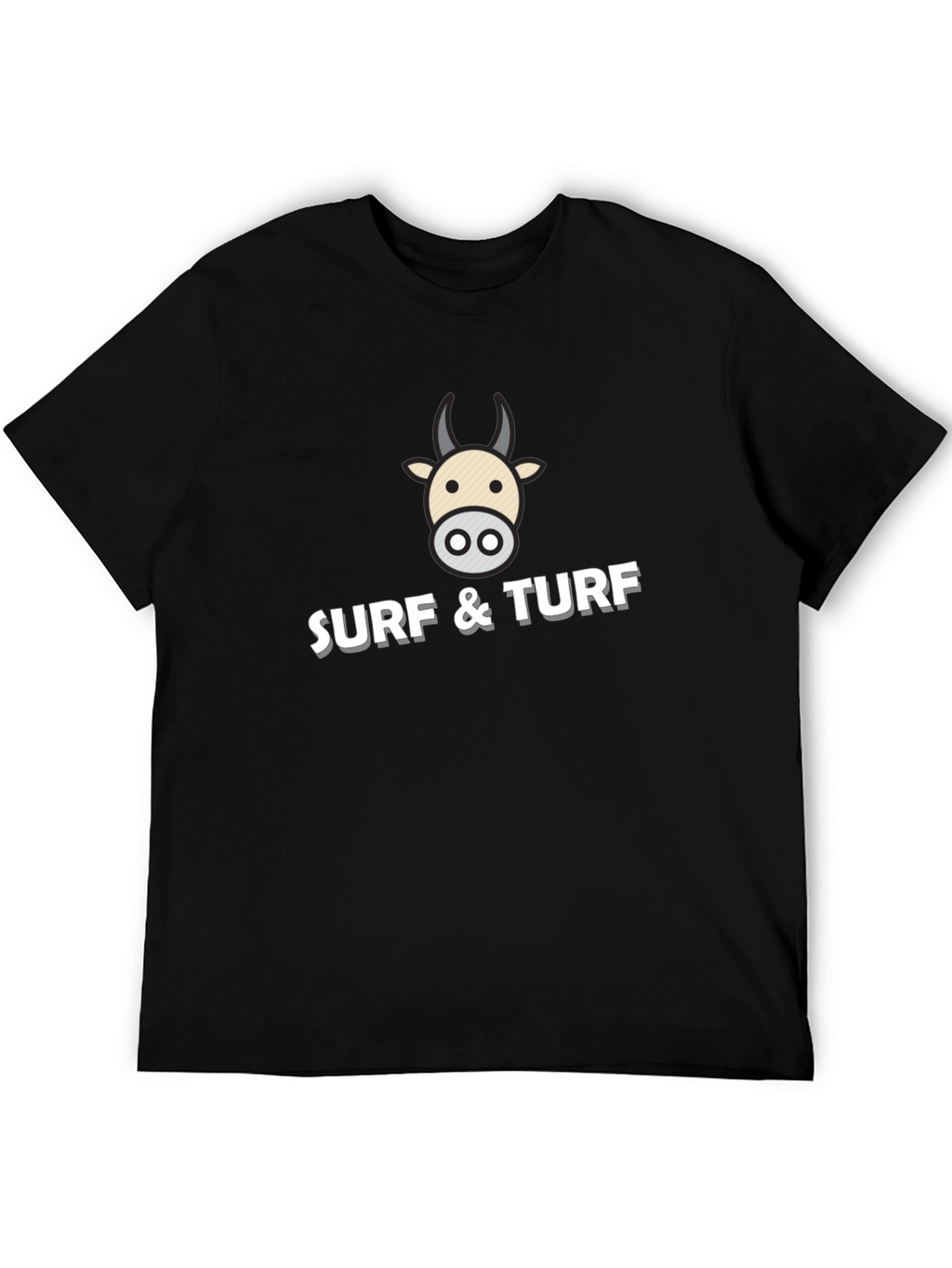 Surf & Turf Graphic Tee - Black Casual T-Shirt