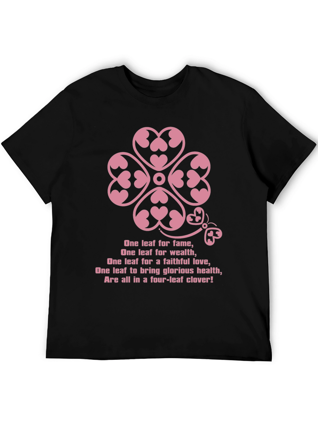 Lucky Clover Heart Tee - Four Leaf Clover T-Shirt