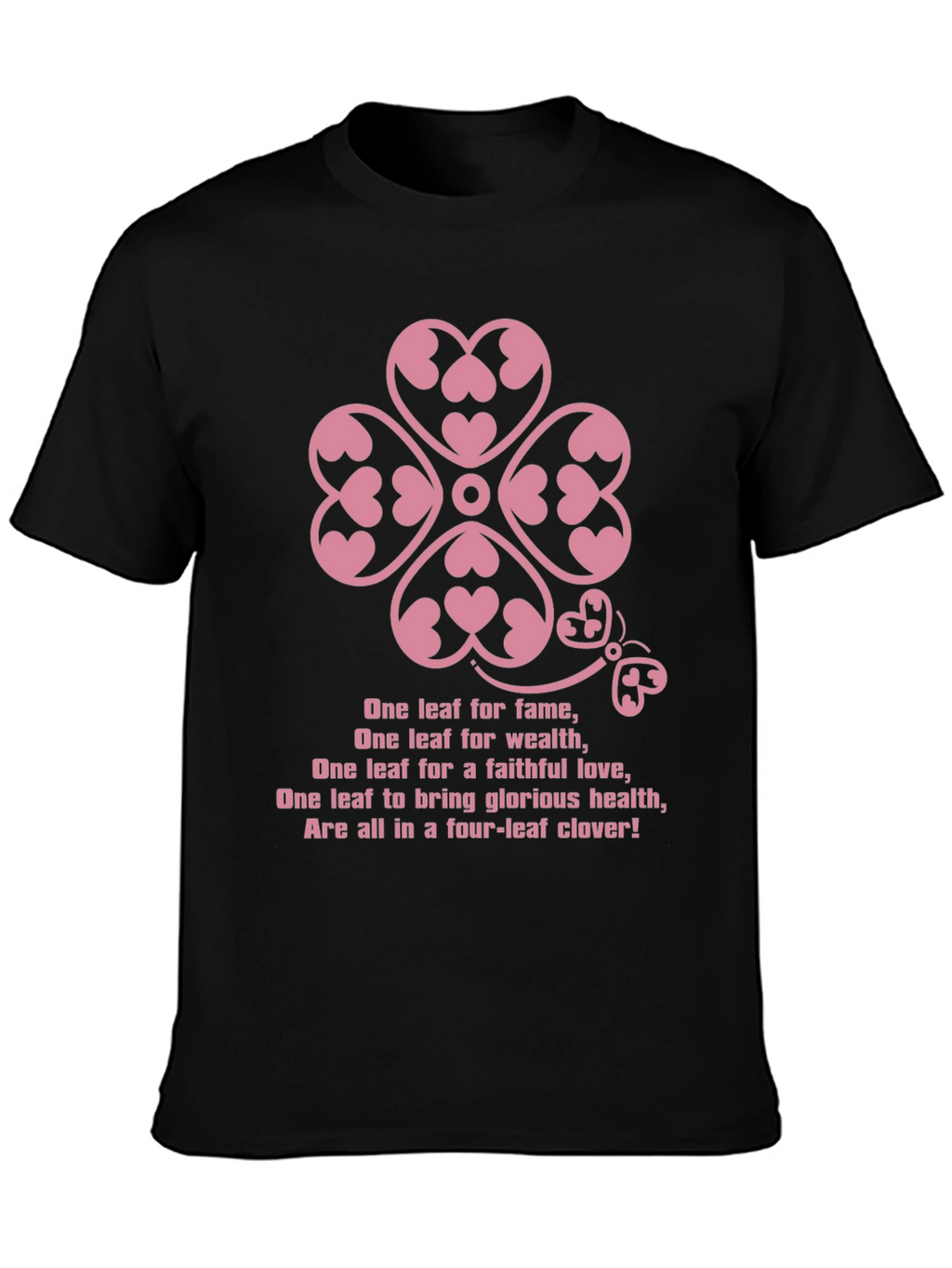 Lucky Clover Heart Tee - Four Leaf Clover T-Shirt