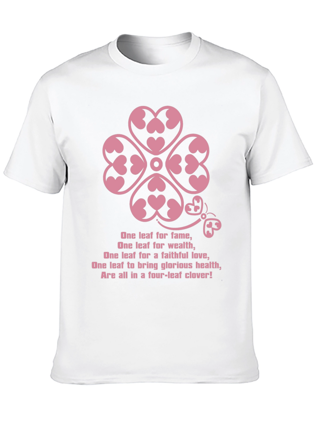 Lucky Clover Heart Tee - Four Leaf Clover T-Shirt