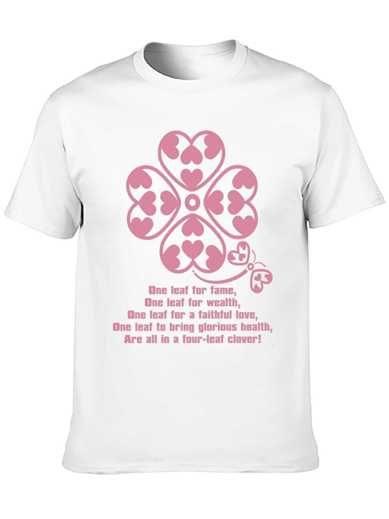 Lucky Clover Heart Tee - Four Leaf Clover T-Shirt