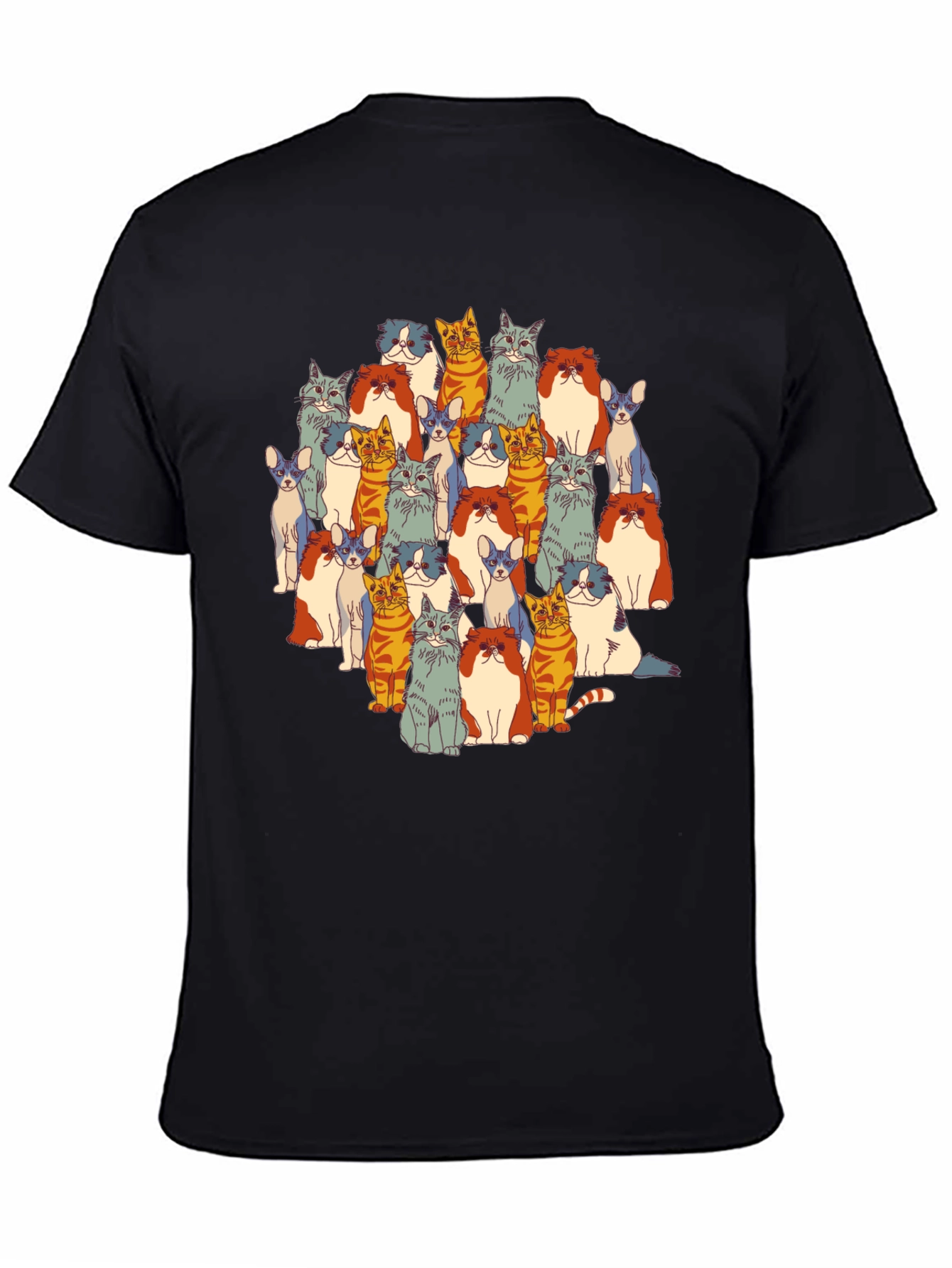 Cat Lover T-Shirt - Colorful Feline Design