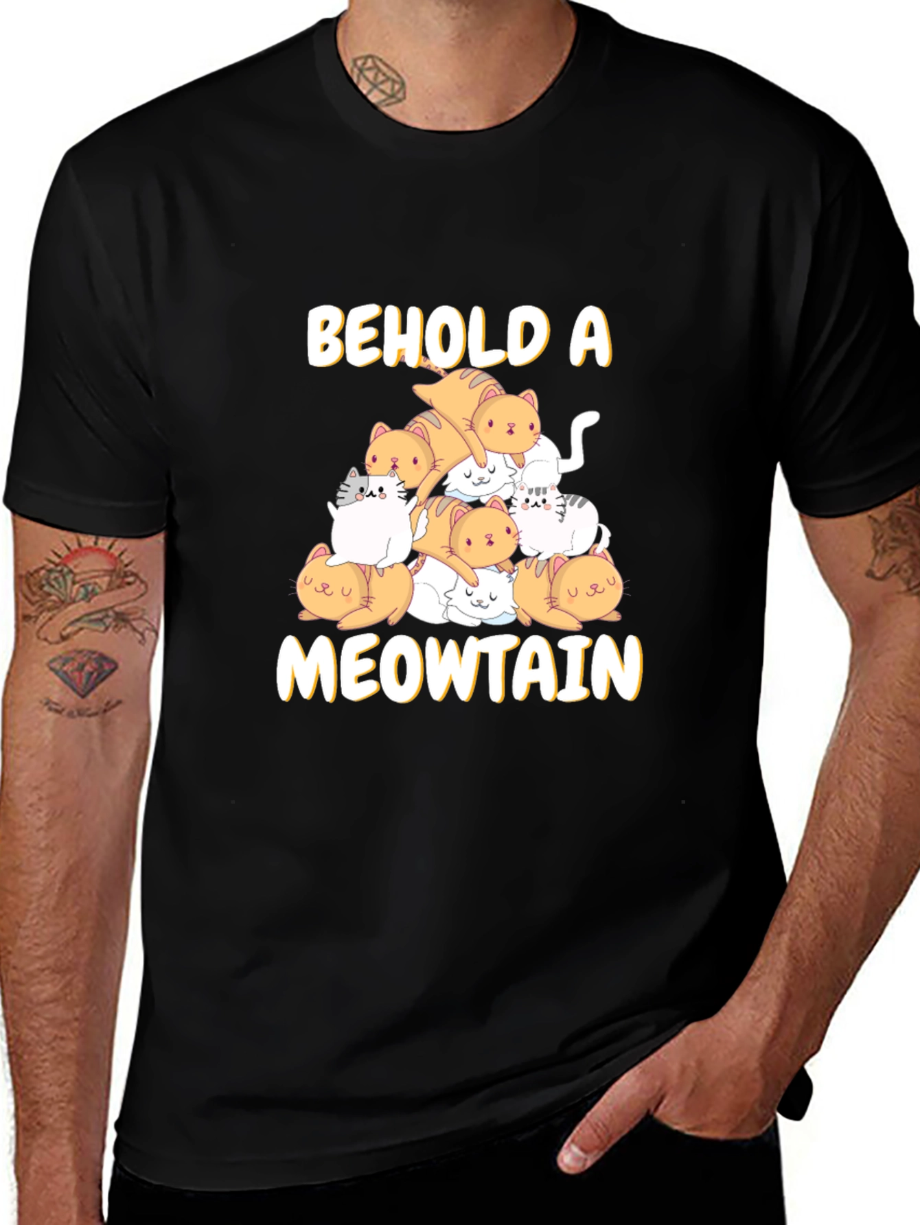 Meowtain Cat Graphic T-Shirt