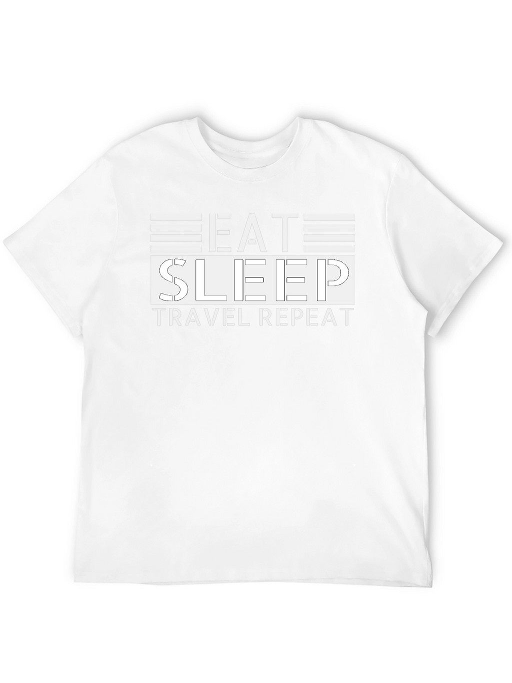 Eat Sleep Travel Repeat Black T-Shirt