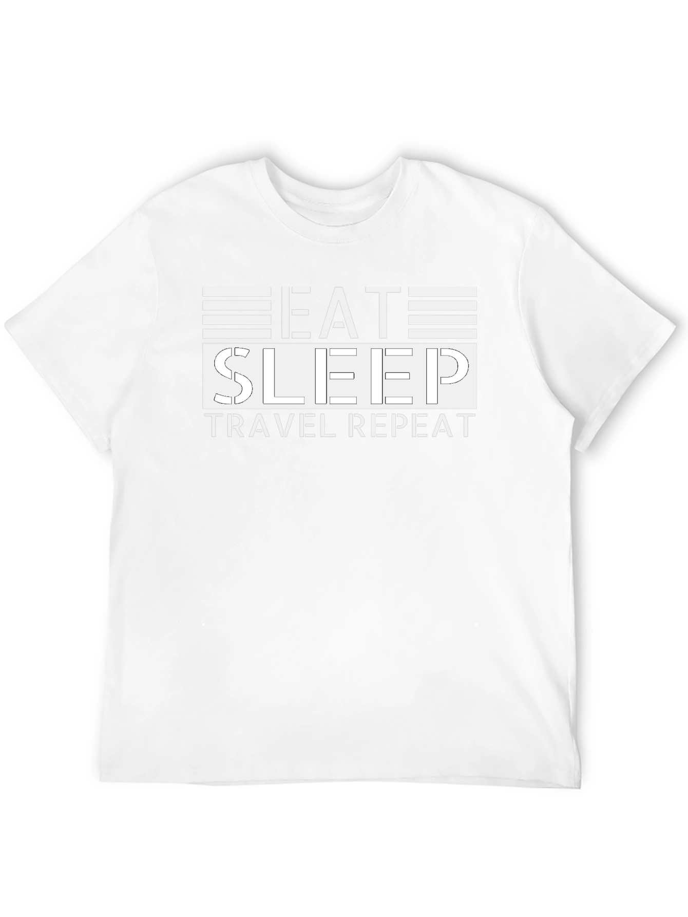 Eat Sleep Travel Repeat Black T-Shirt