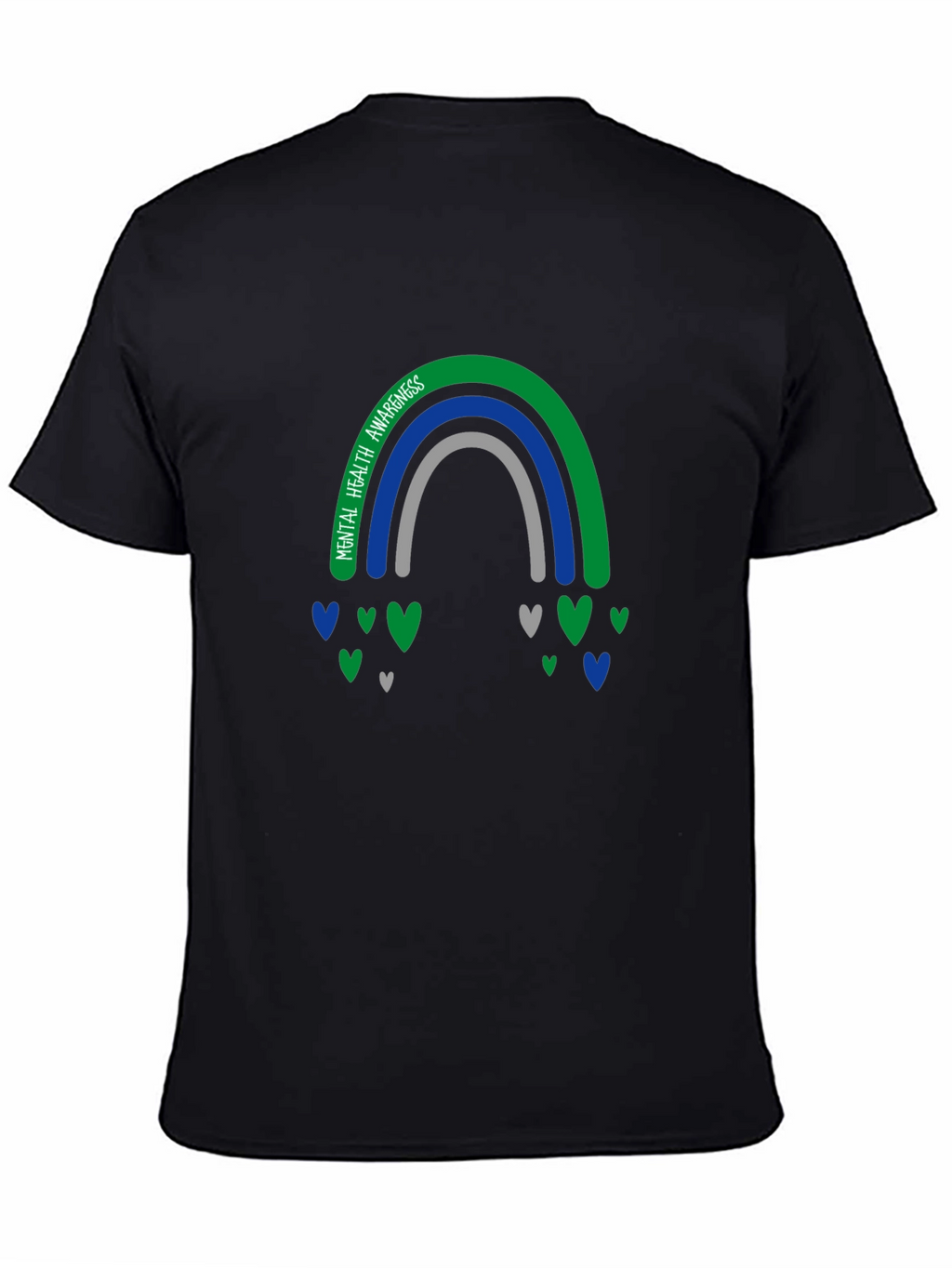 Mental Health Awareness Rainbow Heart Tee