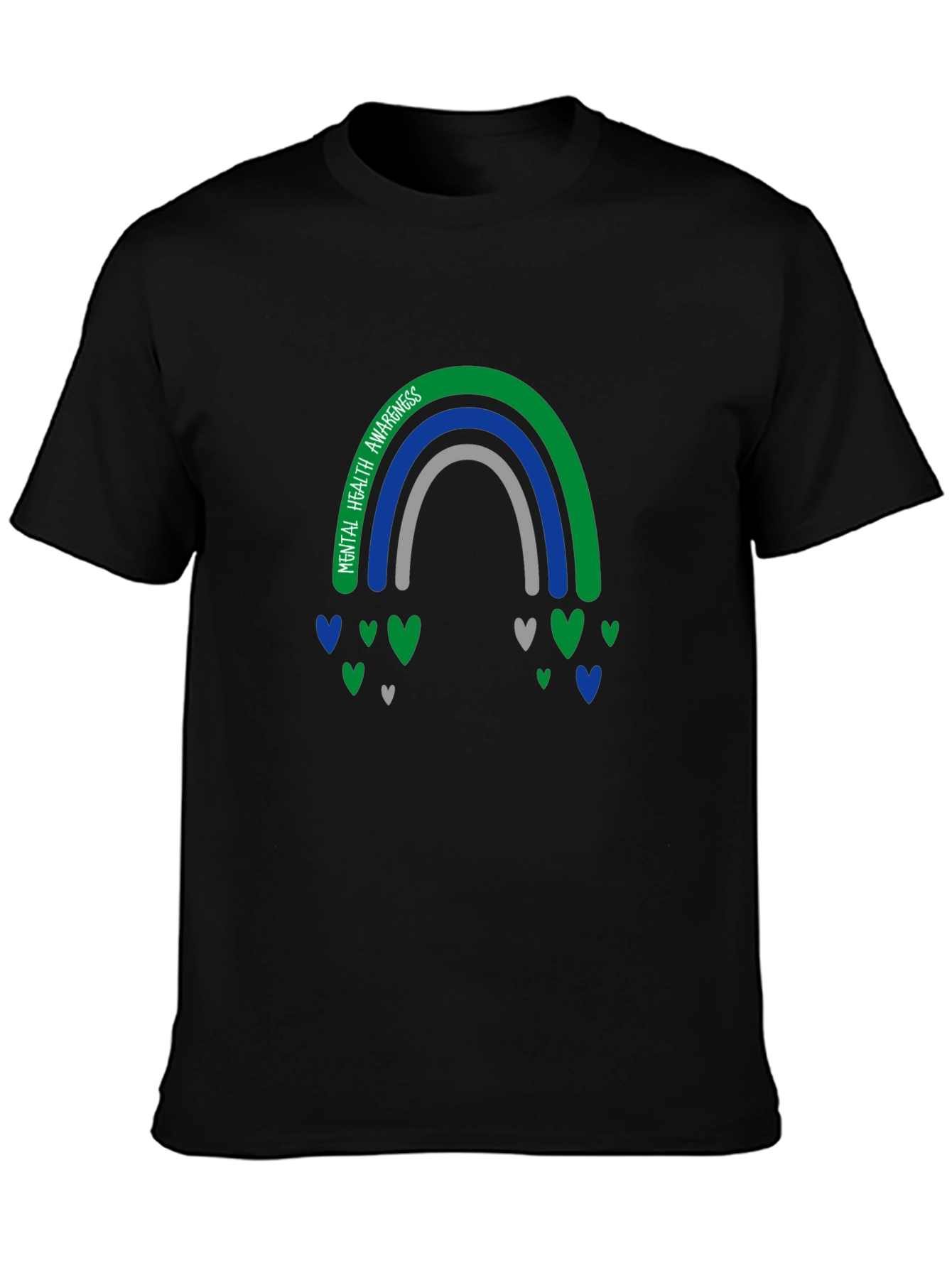 Mental Health Awareness Rainbow Heart Tee