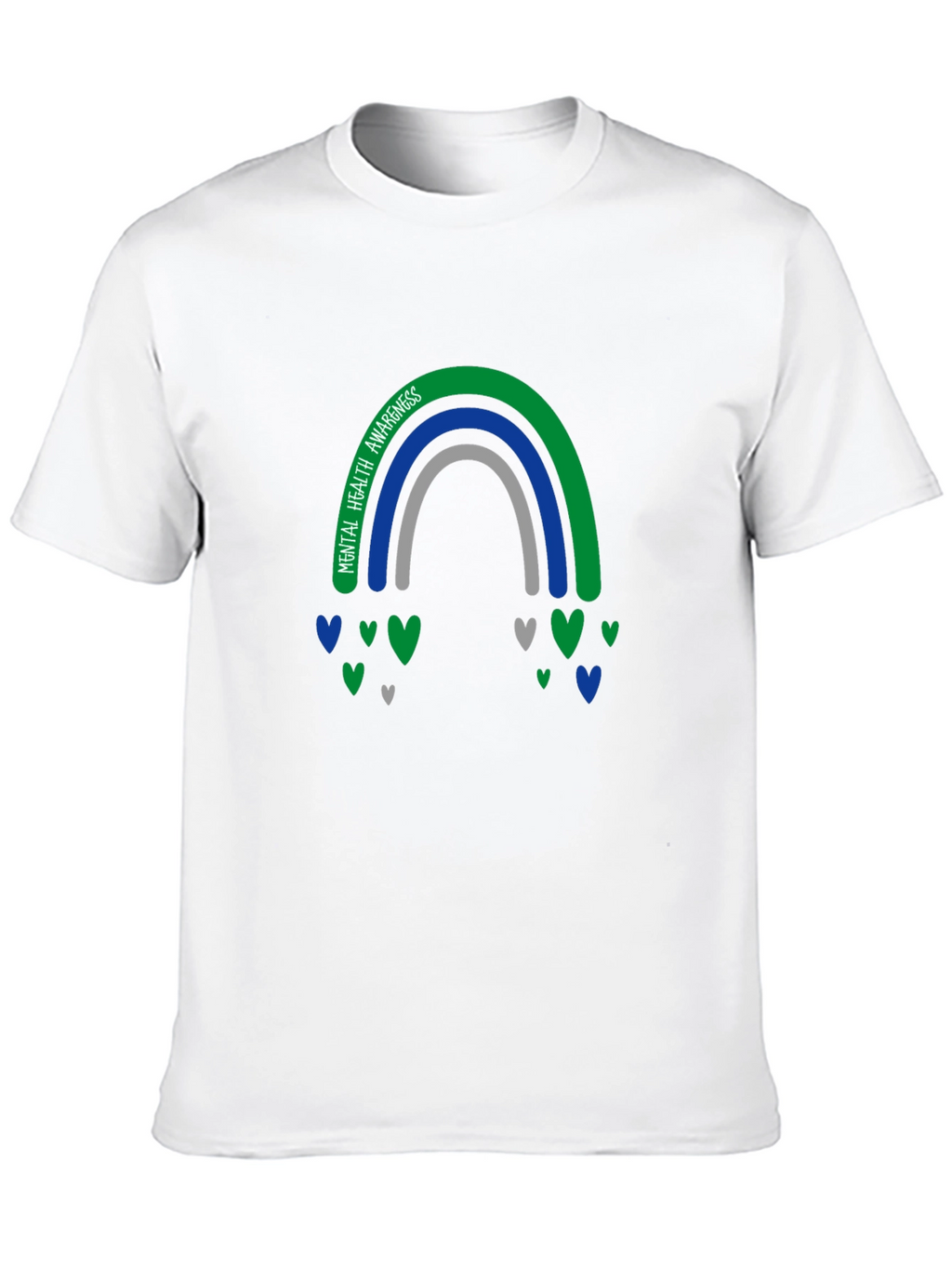 Mental Health Awareness Rainbow Heart Tee