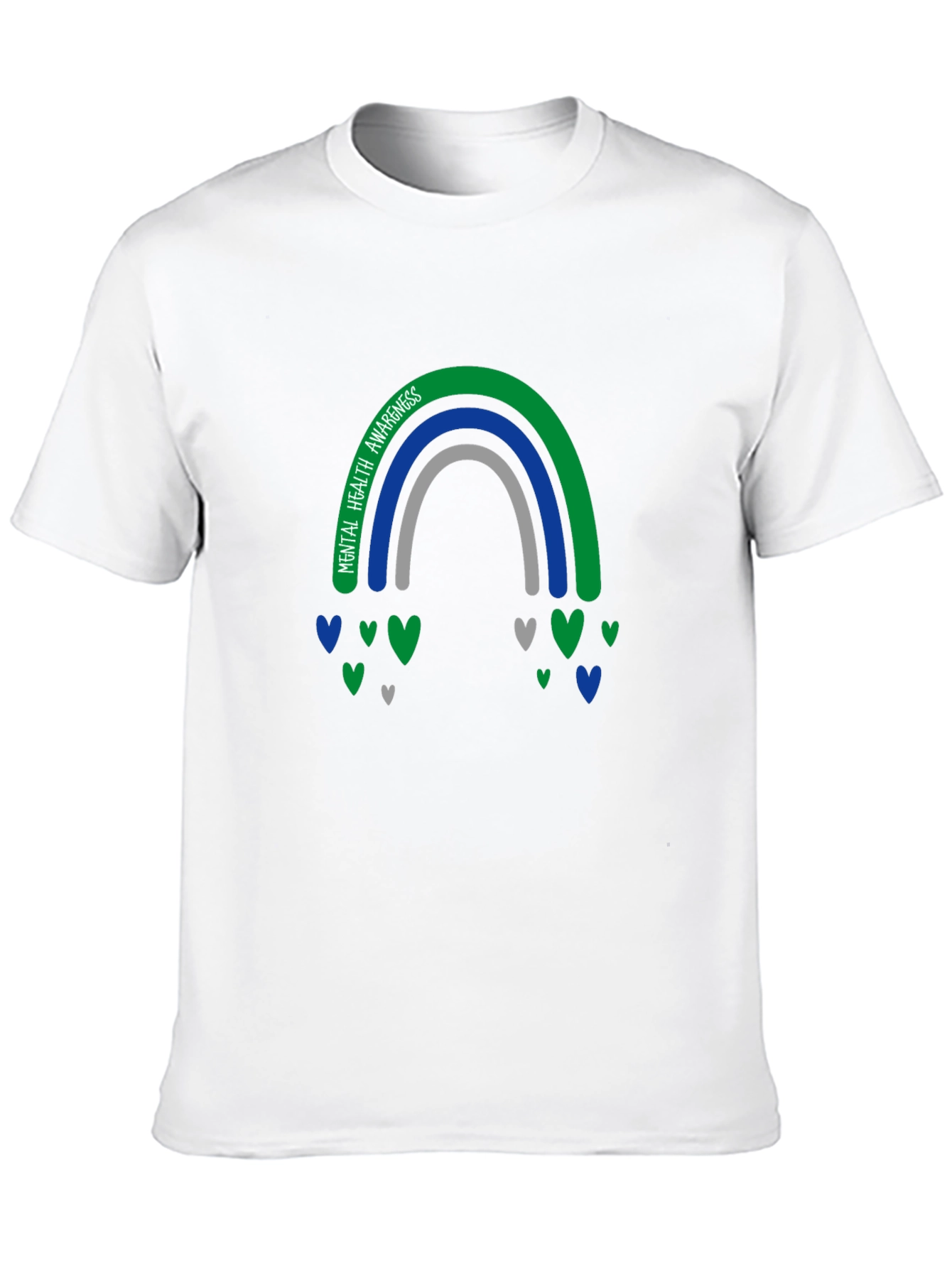 Mental Health Awareness Rainbow Heart Tee