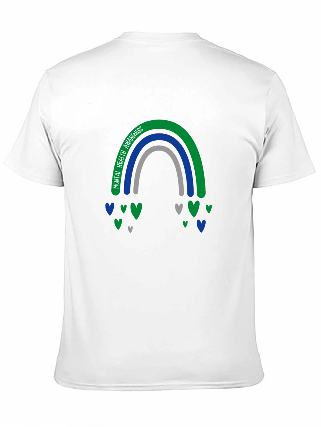 Mental Health Awareness Rainbow Heart Tee