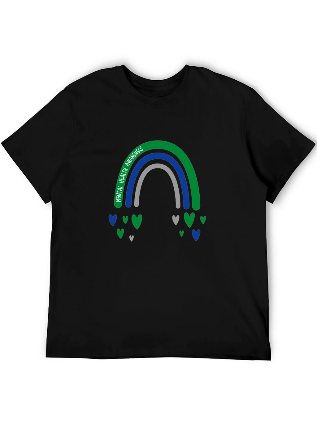 Mental Health Awareness Rainbow Heart Tee