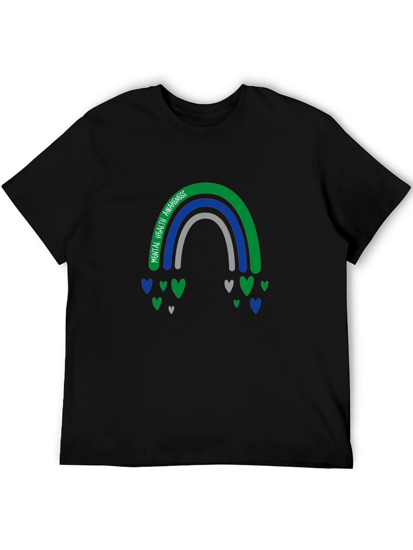 Mental Health Awareness Rainbow Heart Tee