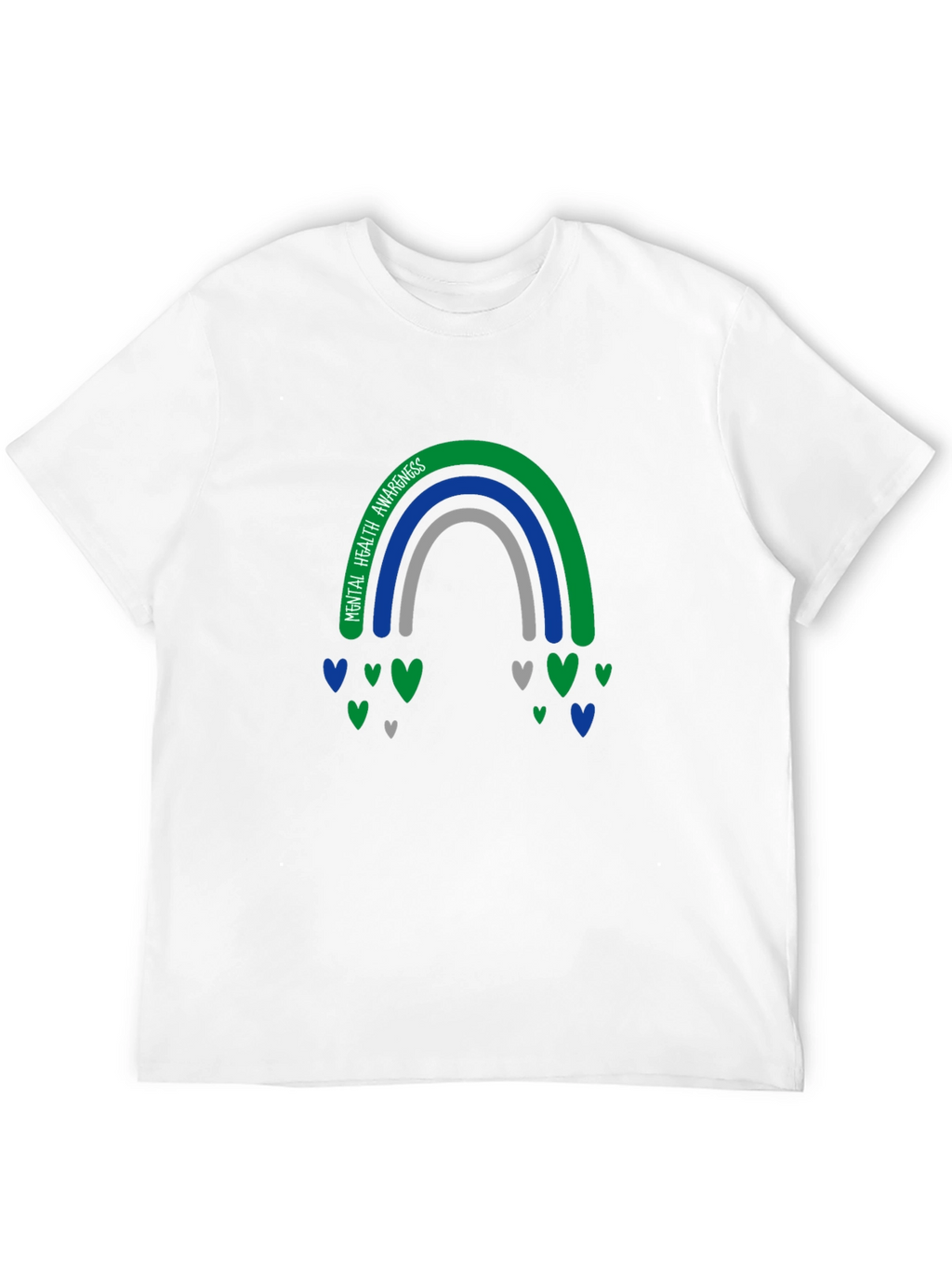 Mental Health Awareness Rainbow Heart Tee