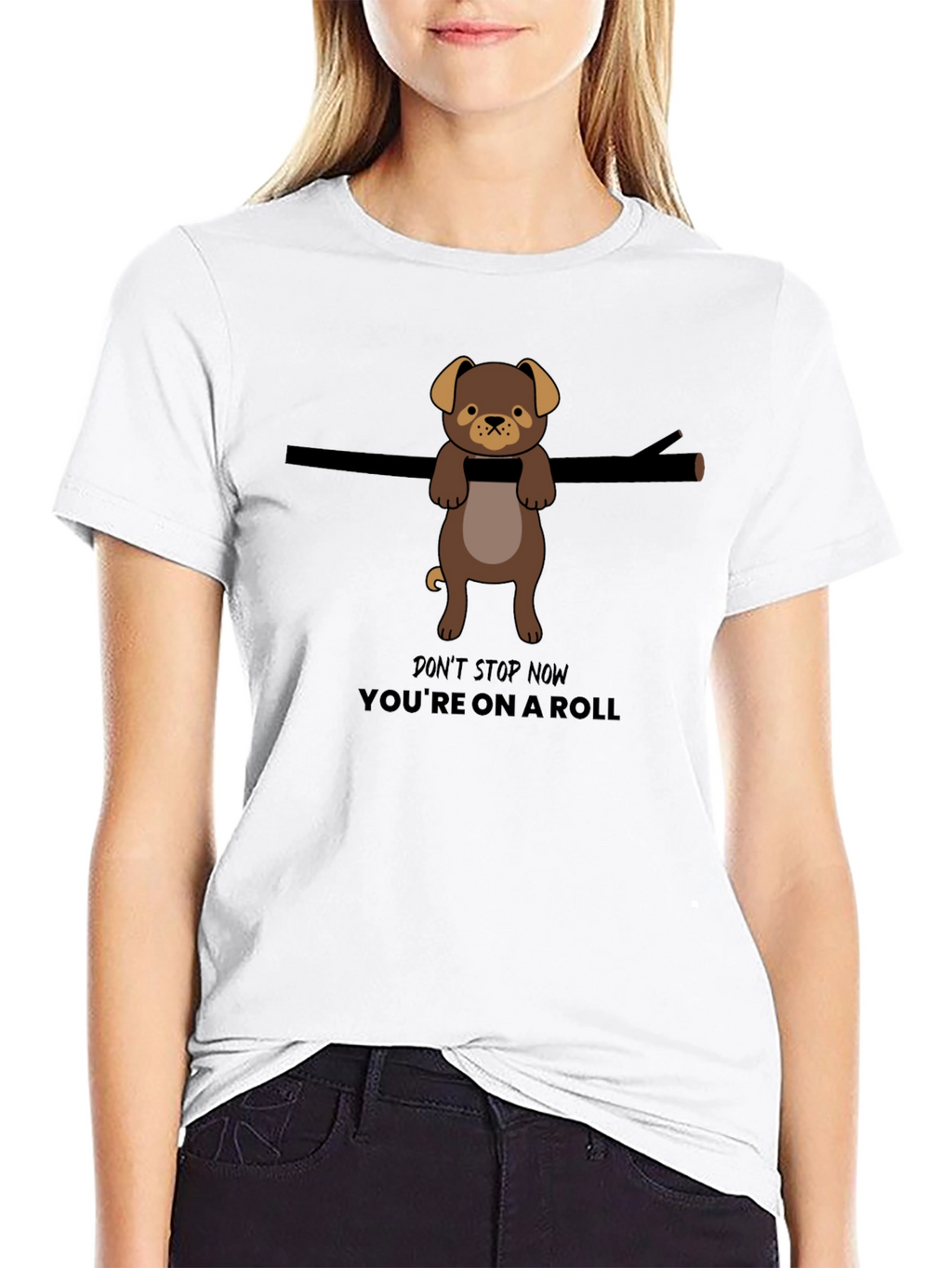 Cute Dog Roll Graphic Tee