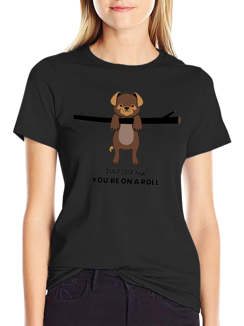 Cute Dog Roll Graphic Tee