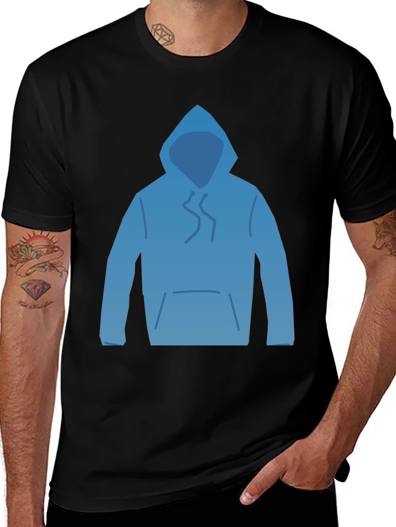 Hoodie Graphic T-Shirt - Casual Comfort