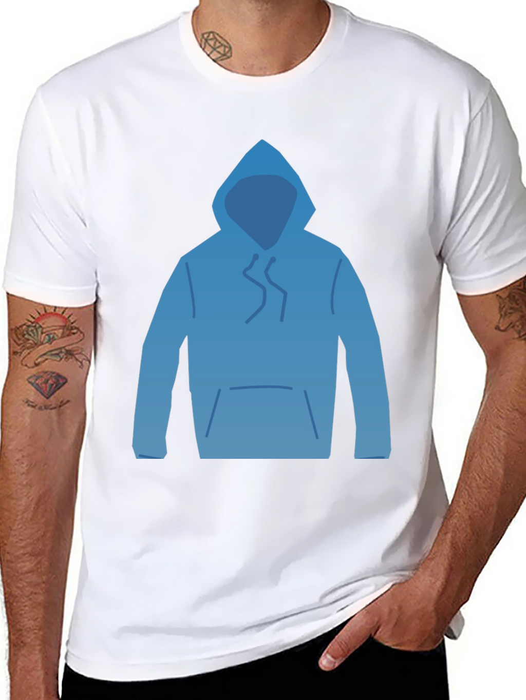 Hoodie Graphic T-Shirt - Casual Comfort