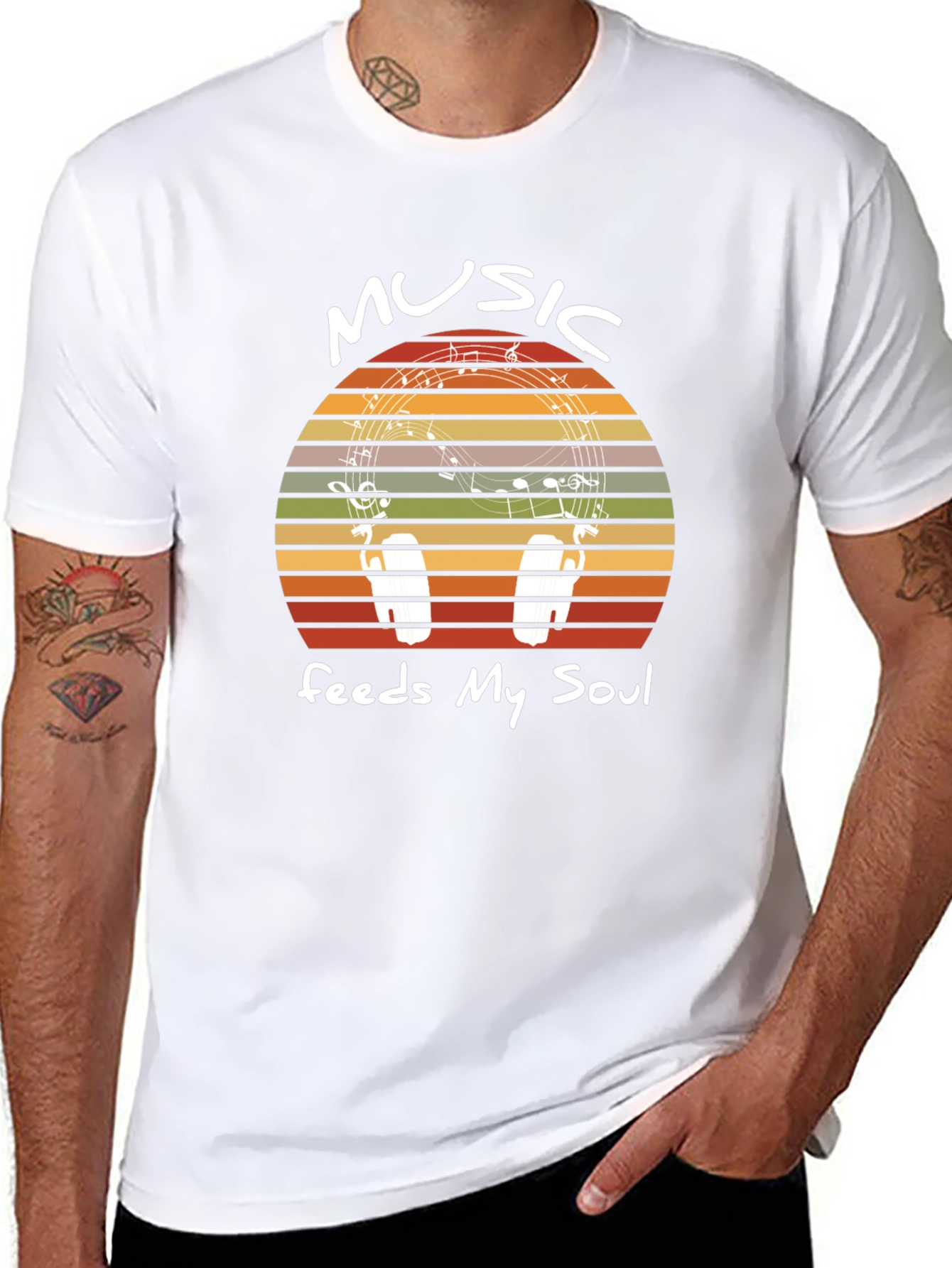 Music Feeds My Soul Graphic T-Shirt