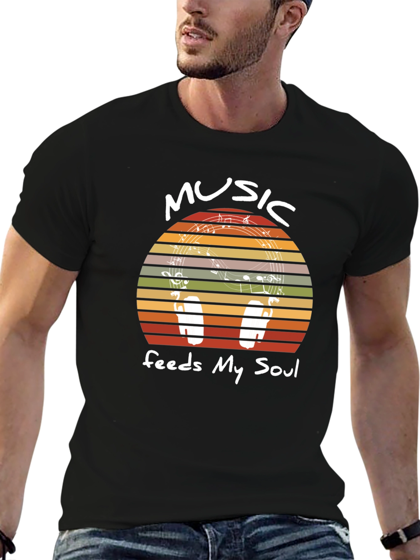 Music Feeds My Soul Graphic T-Shirt