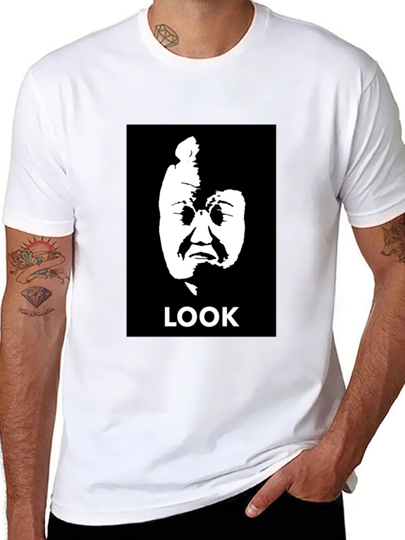 Look Meme Black Graphic Tee
