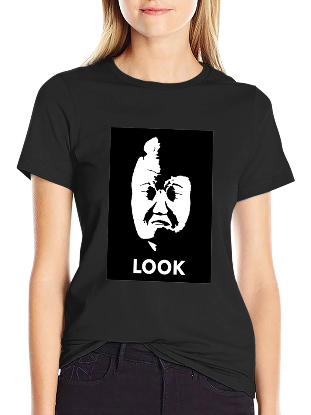 Look Meme Black Graphic Tee