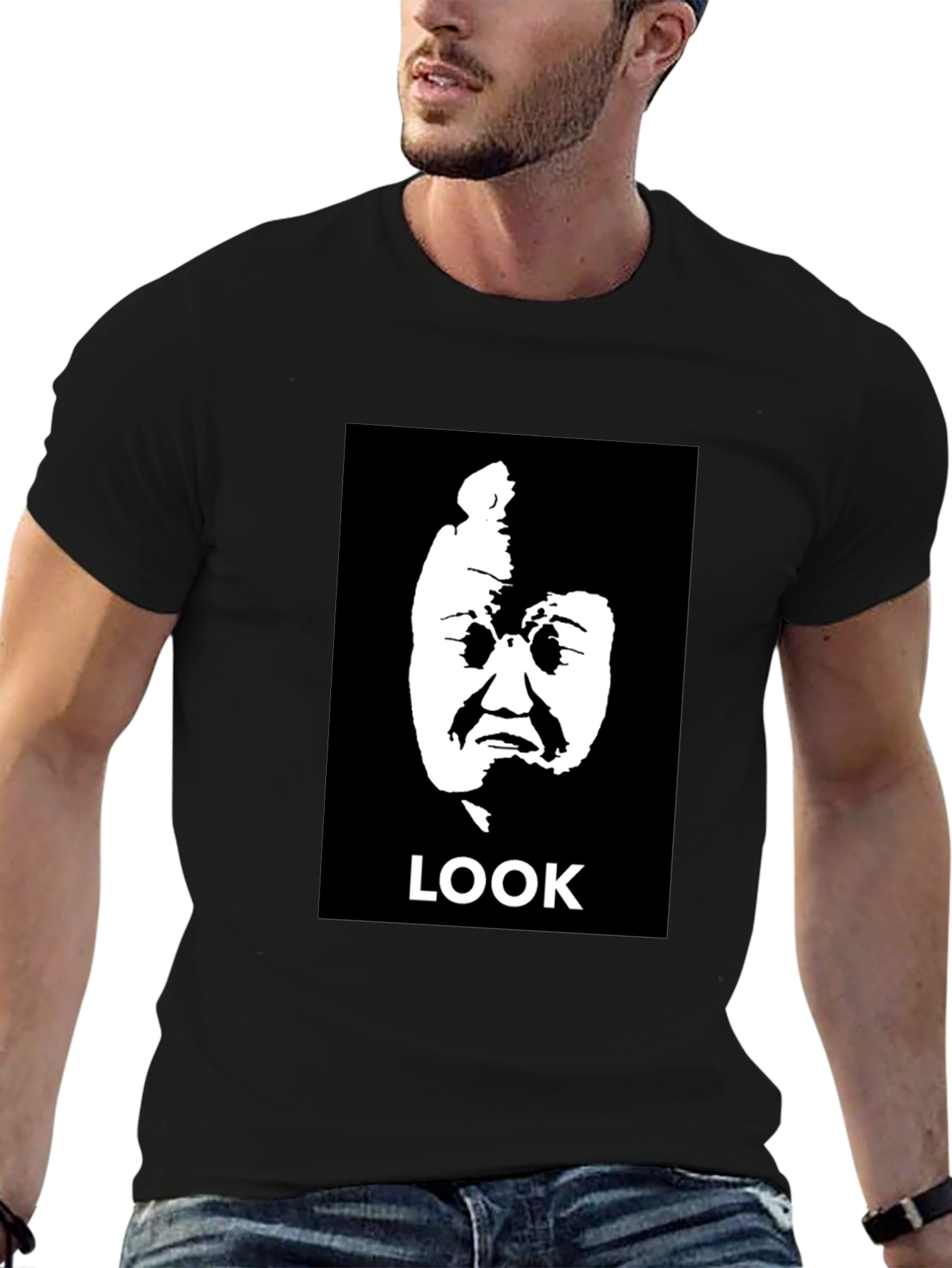 Look Meme Black Graphic Tee