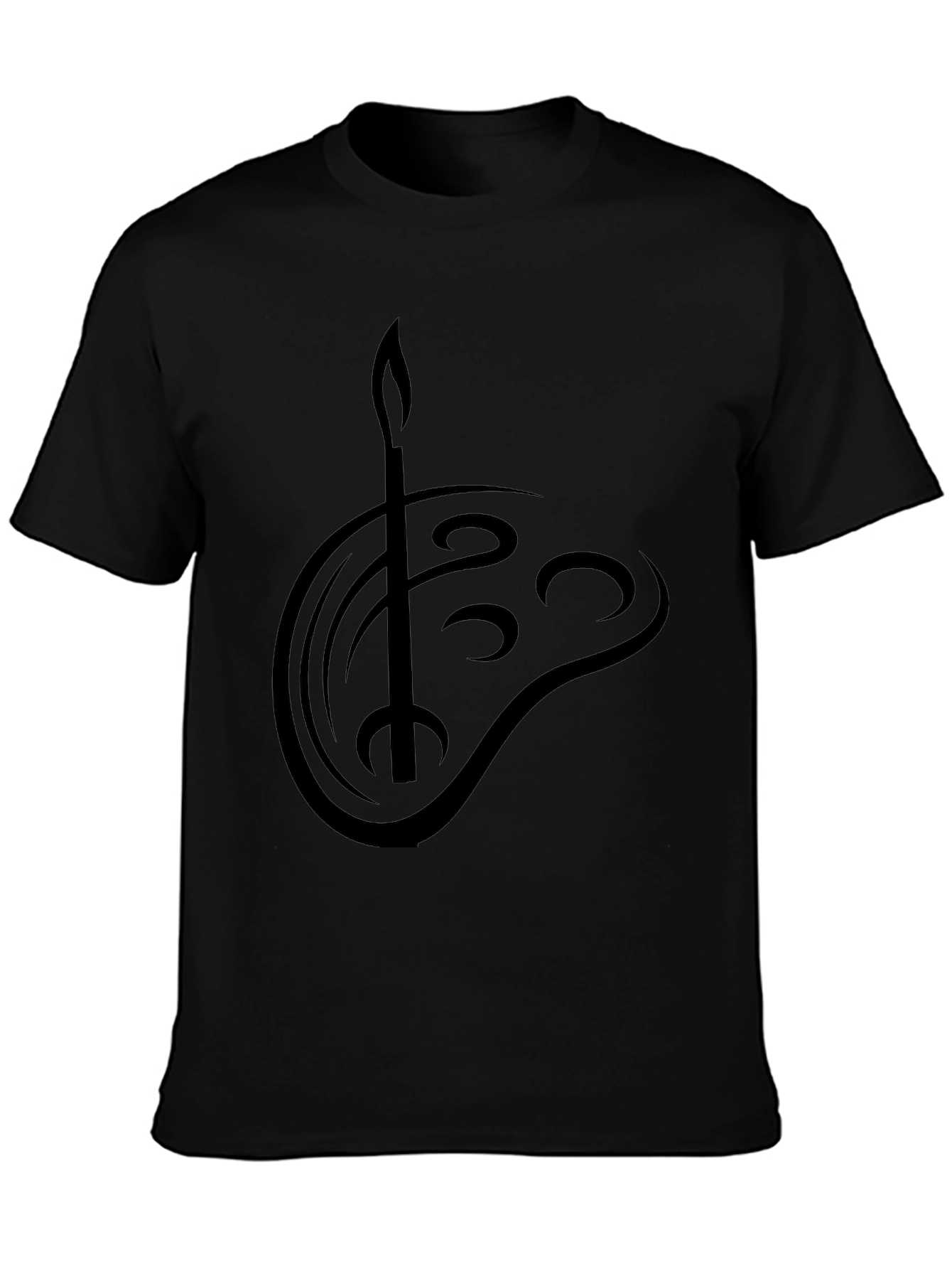 Black T-Shirt with Artist Palette Graphic Tee