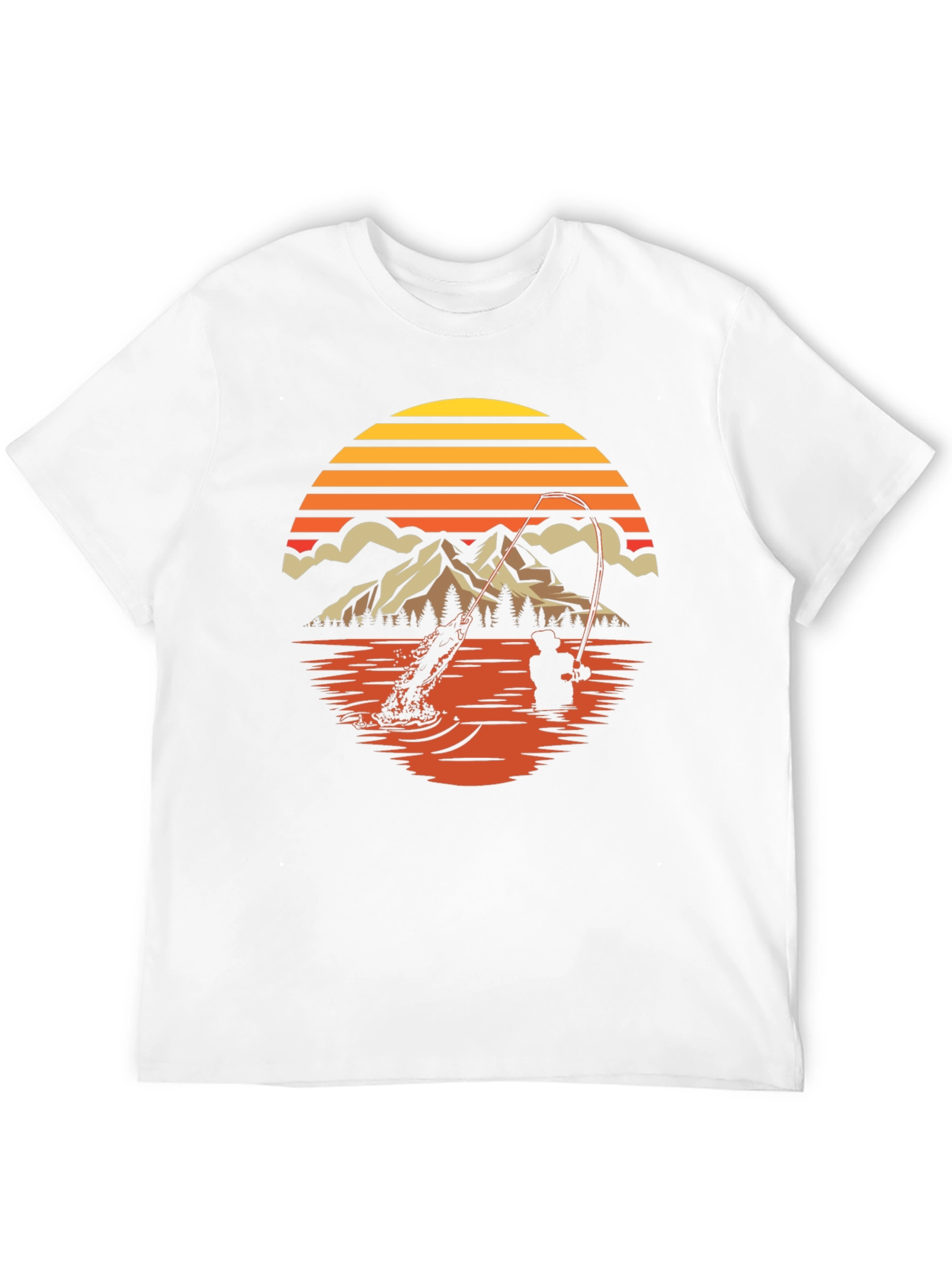 Fishing Sunset Graphic Tee