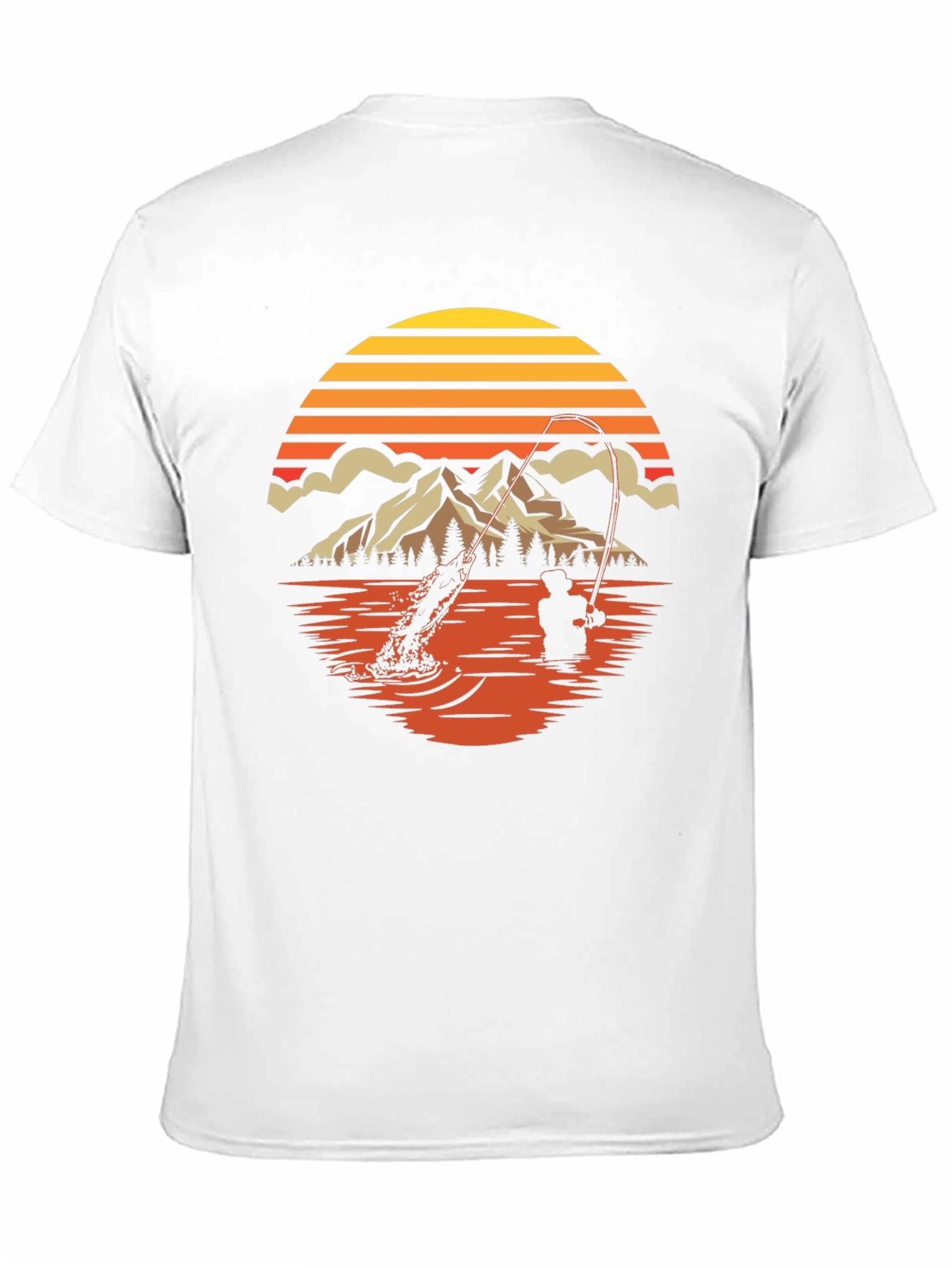Fishing Sunset Graphic Tee