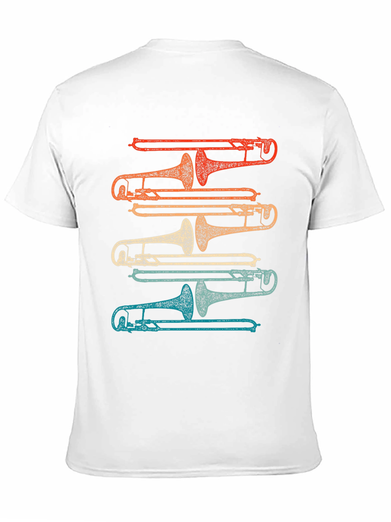 Retro Trombone Music T-Shirt - Musician Tee