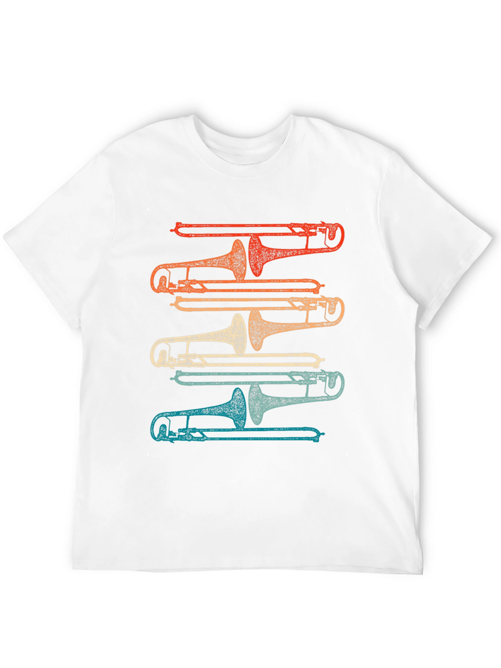 Retro Trombone Music T-Shirt - Musician Tee