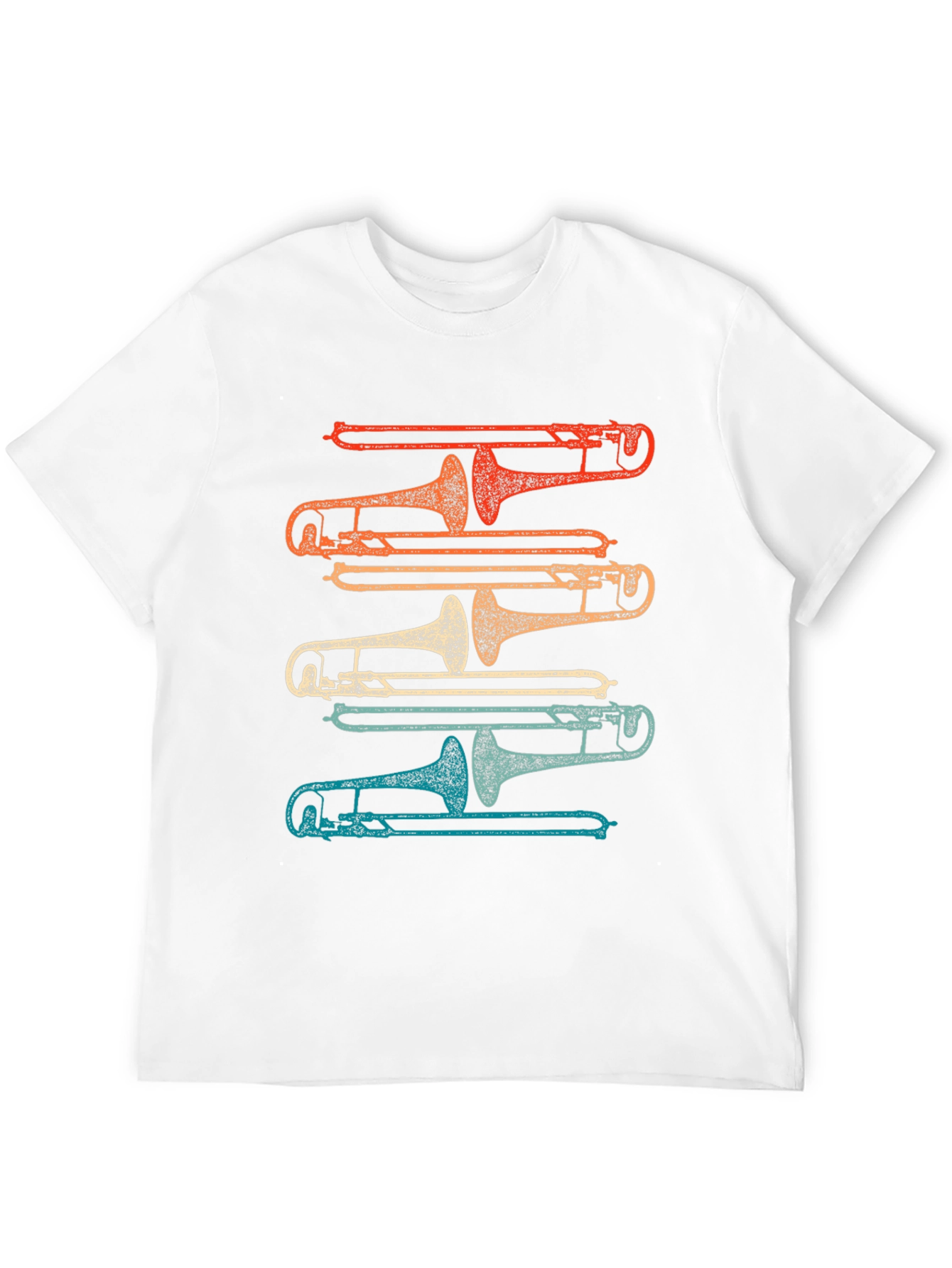 Retro Trombone Music T-Shirt - Musician Tee