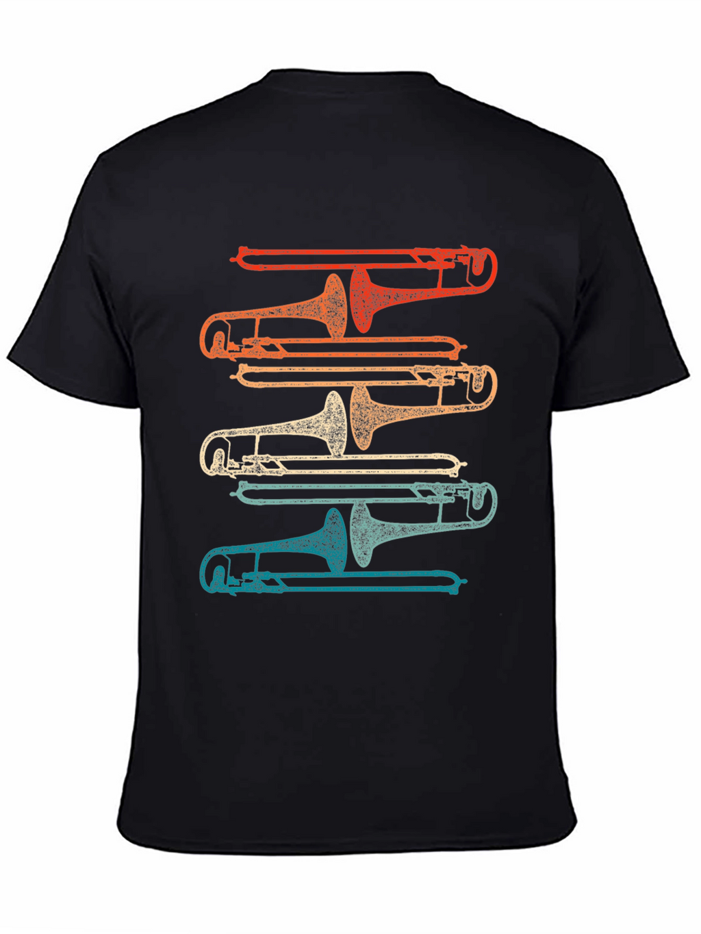 Retro Trombone Music T-Shirt - Musician Tee
