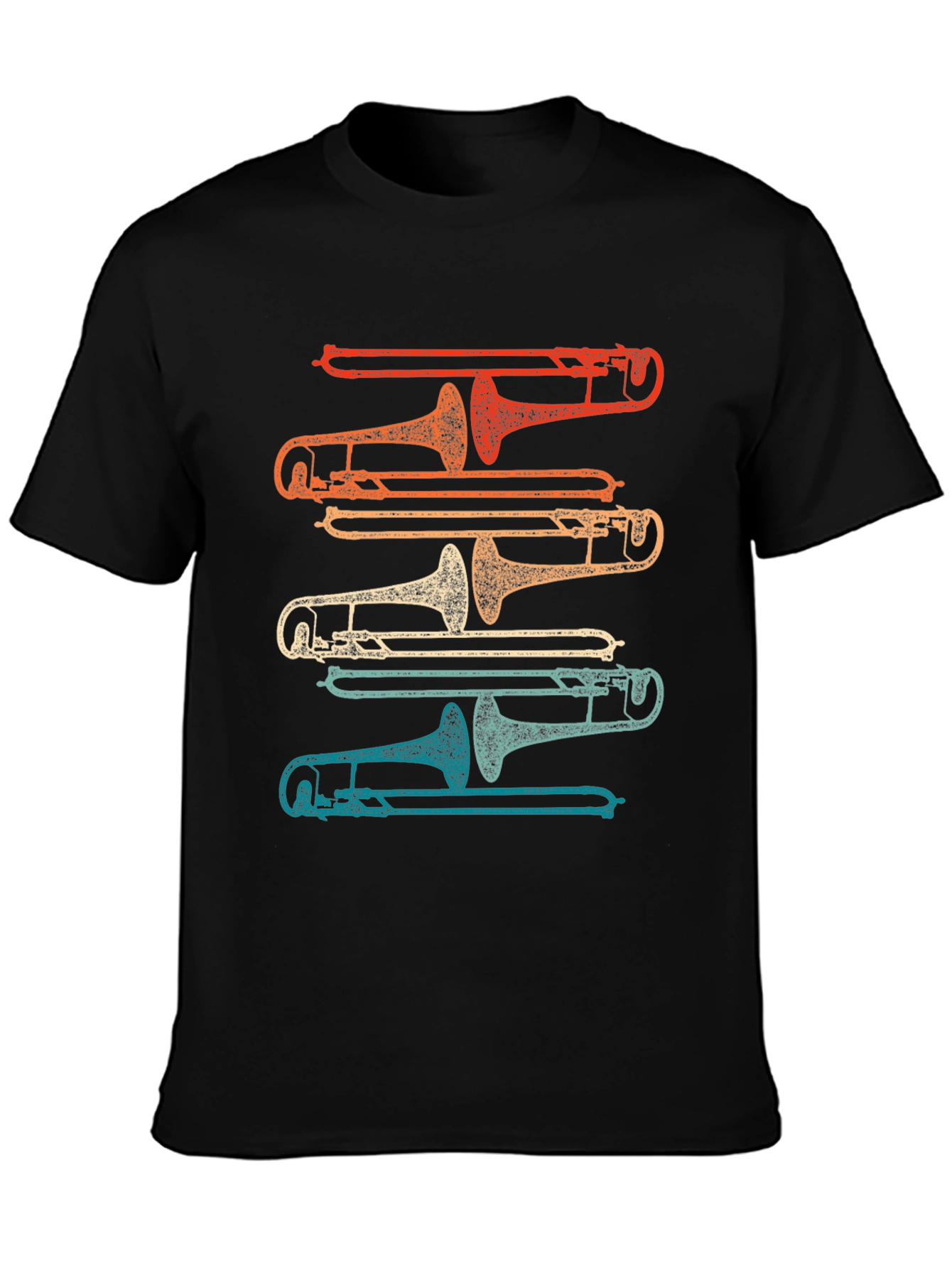 Retro Trombone Music T-Shirt - Musician Tee