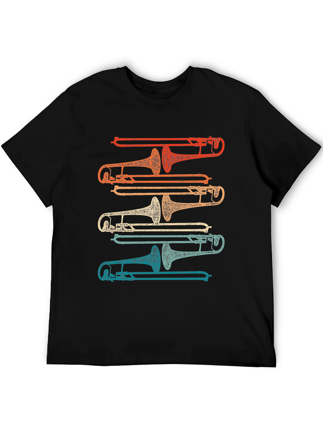 Retro Trombone Music T-Shirt - Musician Tee