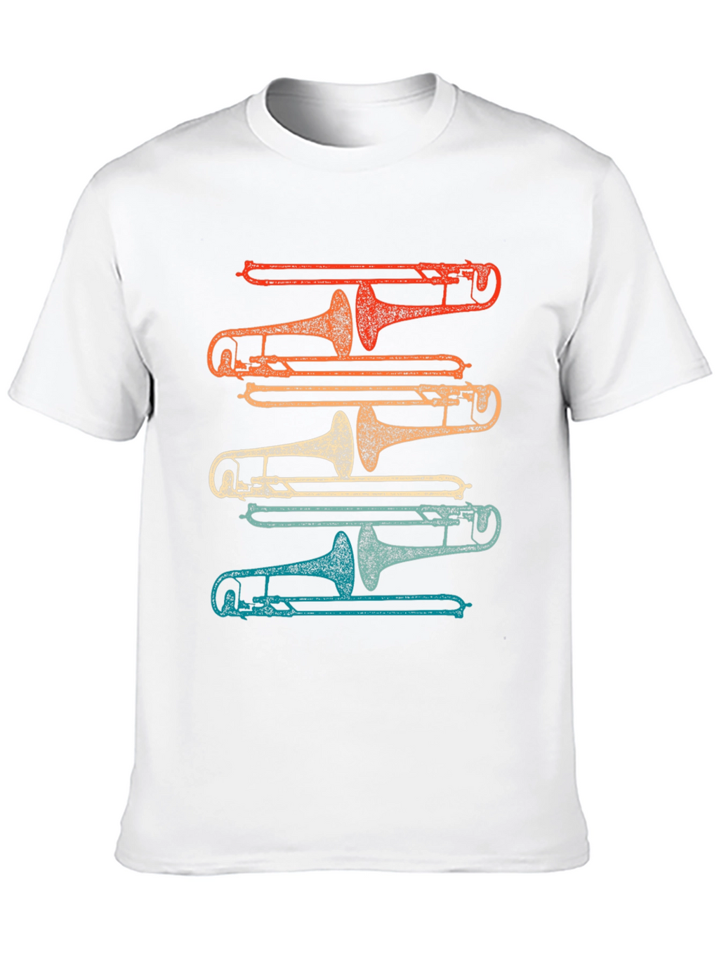 Retro Trombone Music T-Shirt - Musician Tee