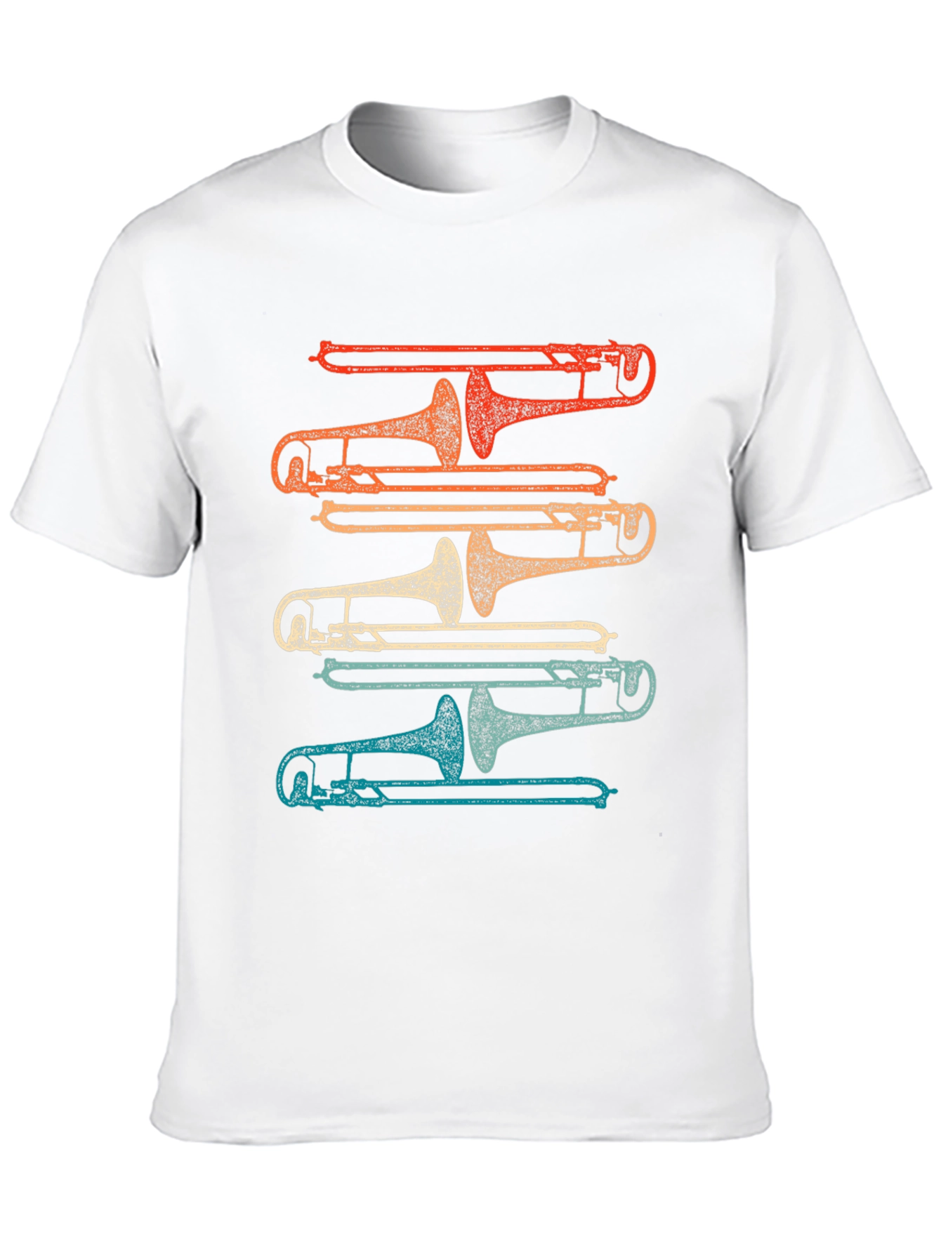 Retro Trombone Music T-Shirt - Musician Tee