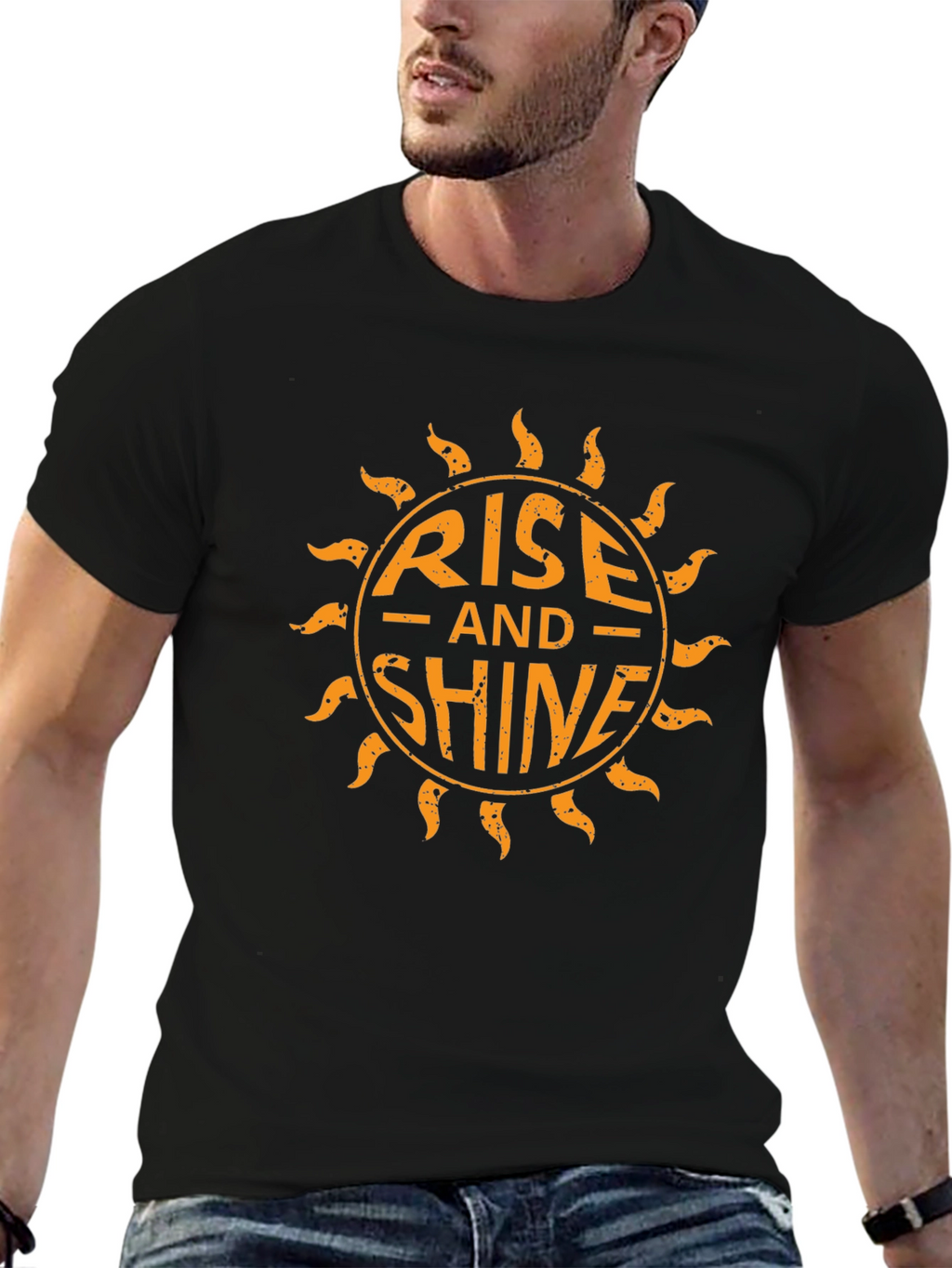Rise and Shine Graphic T-Shirt - Black