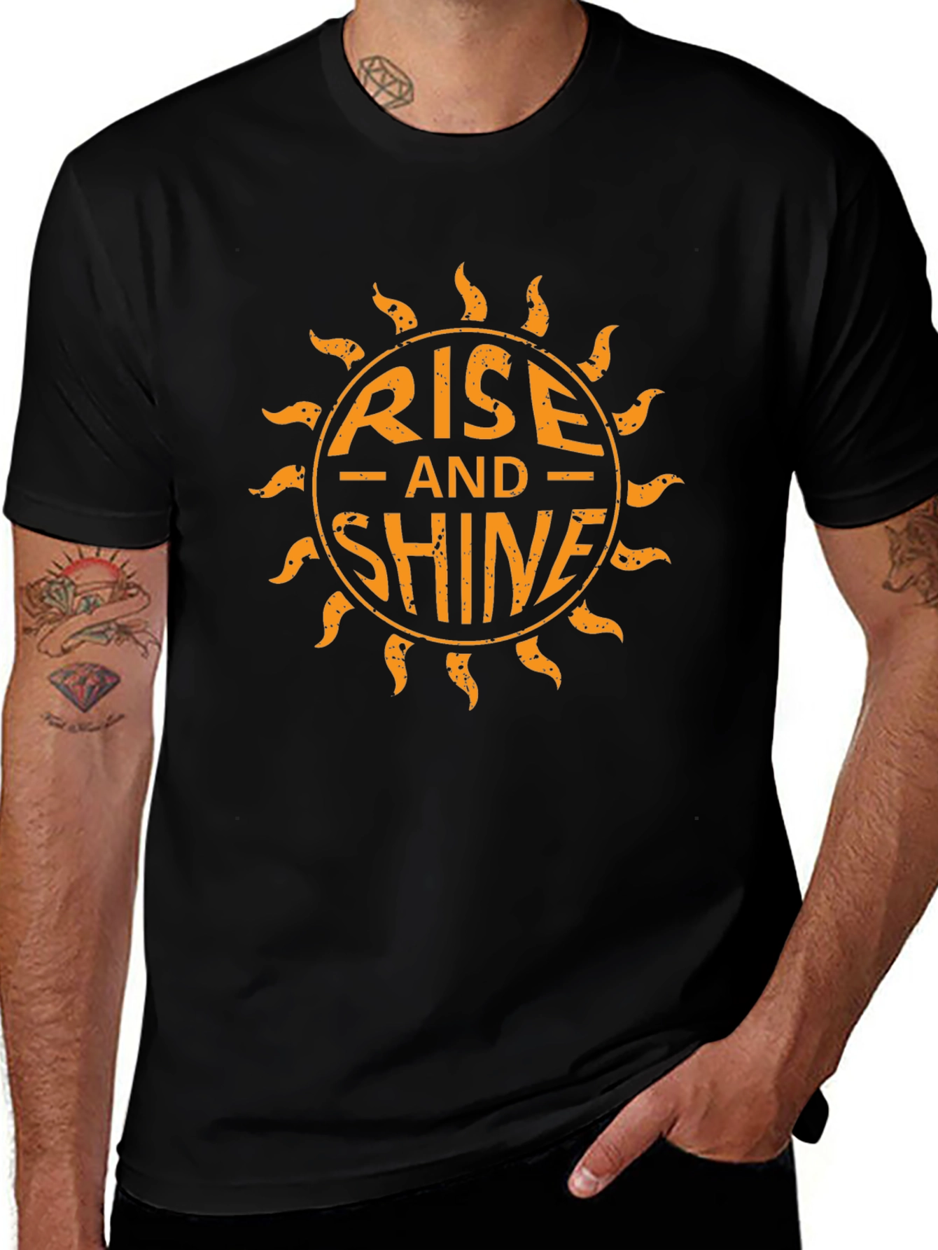 Rise and Shine Graphic T-Shirt - Black