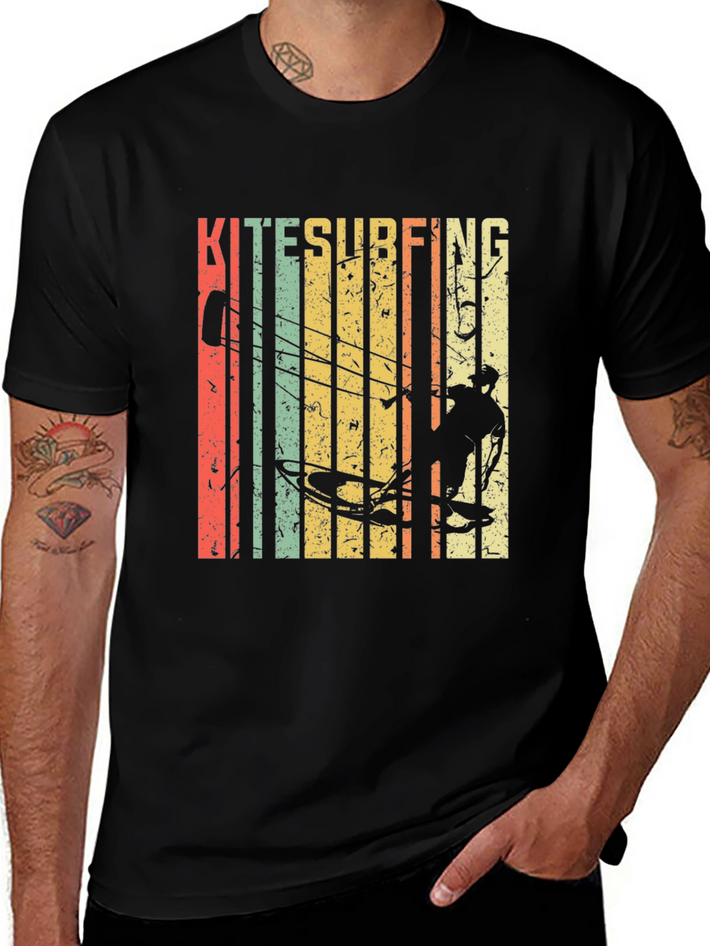 Kitesurfing Graphic Tee - Retro Style Surf Shirt