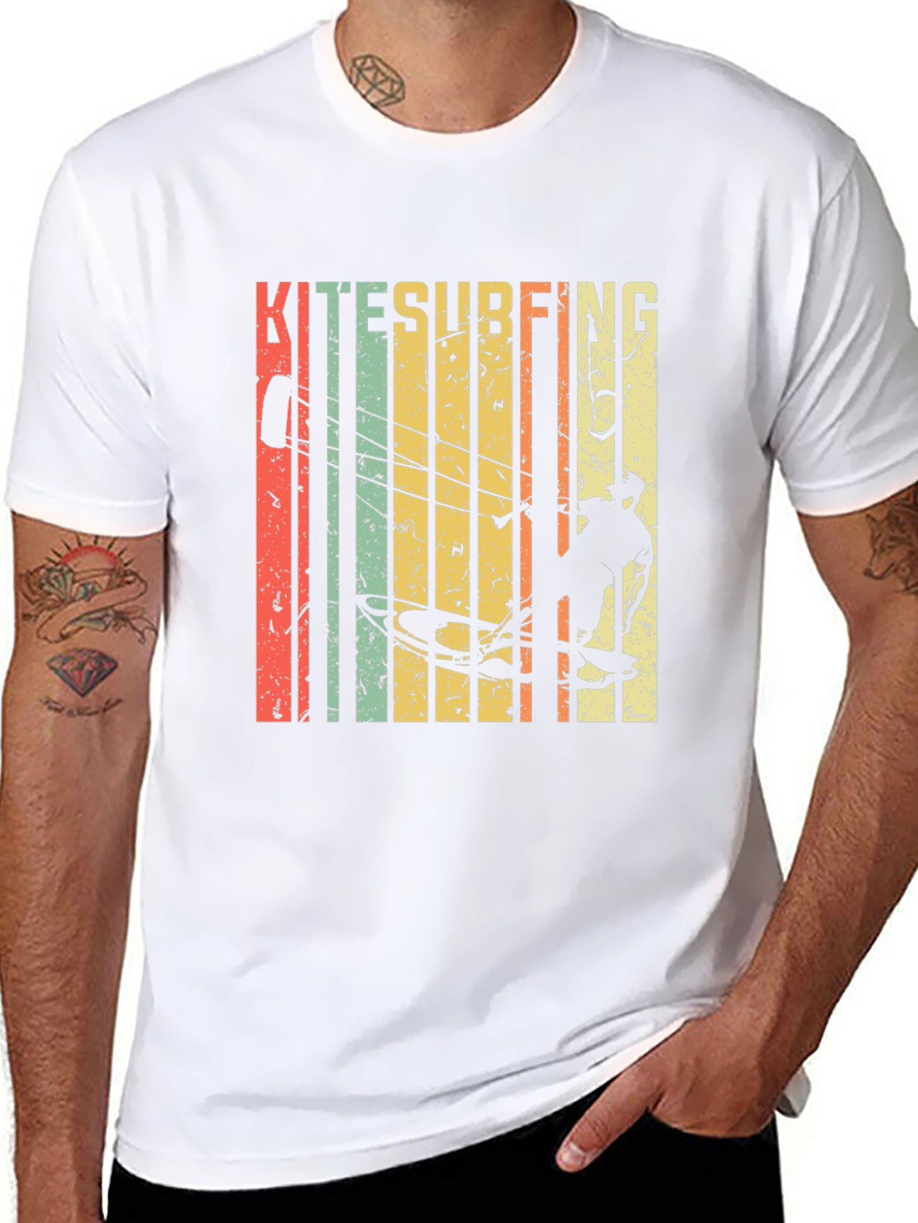 Kitesurfing Graphic Tee - Retro Style Surf Shirt