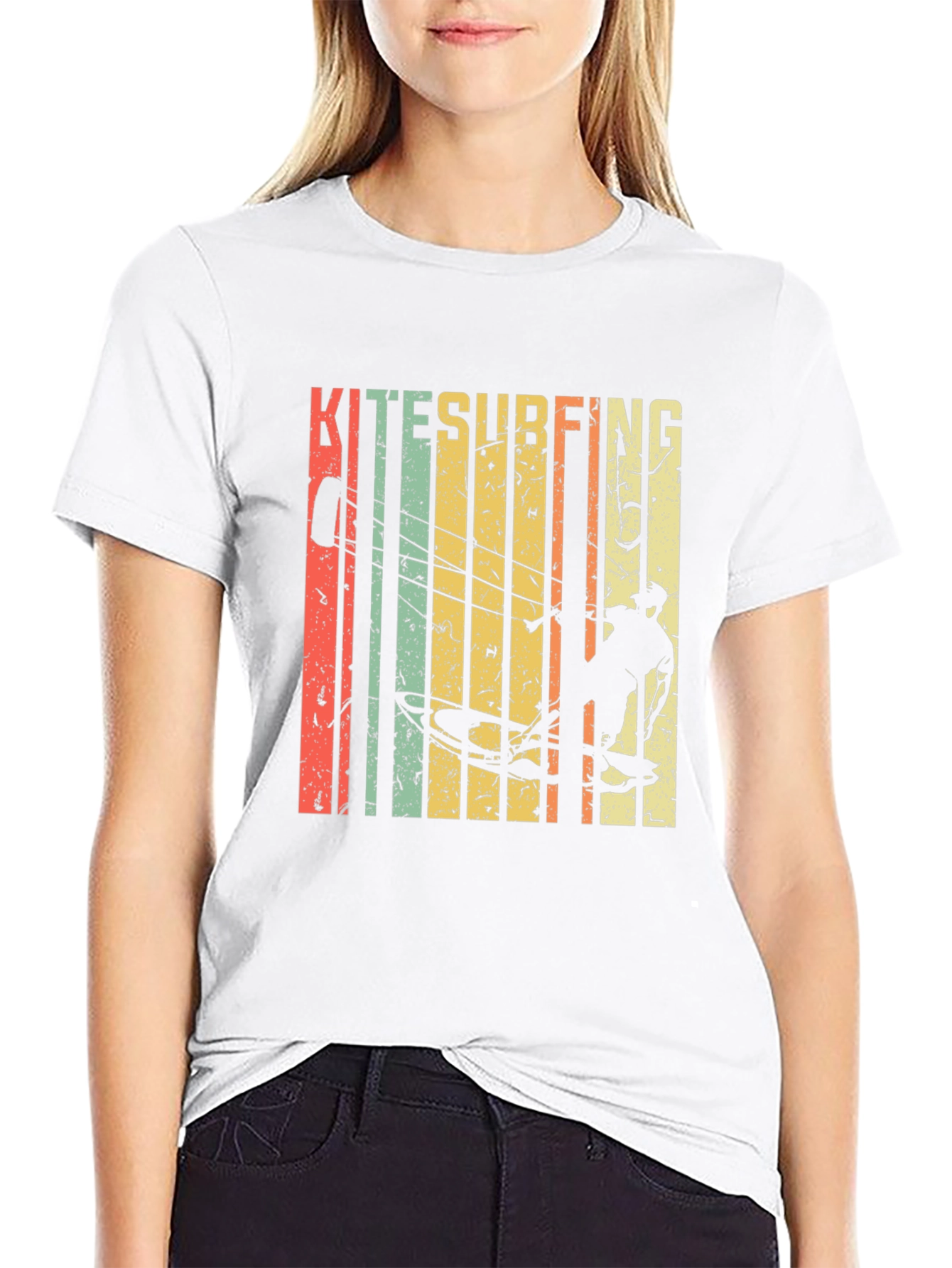 Kitesurfing Graphic Tee - Retro Style Surf Shirt
