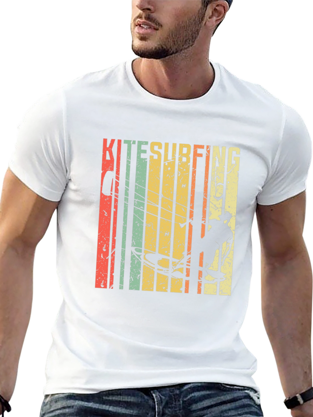 Kitesurfing Graphic Tee - Retro Style Surf Shirt