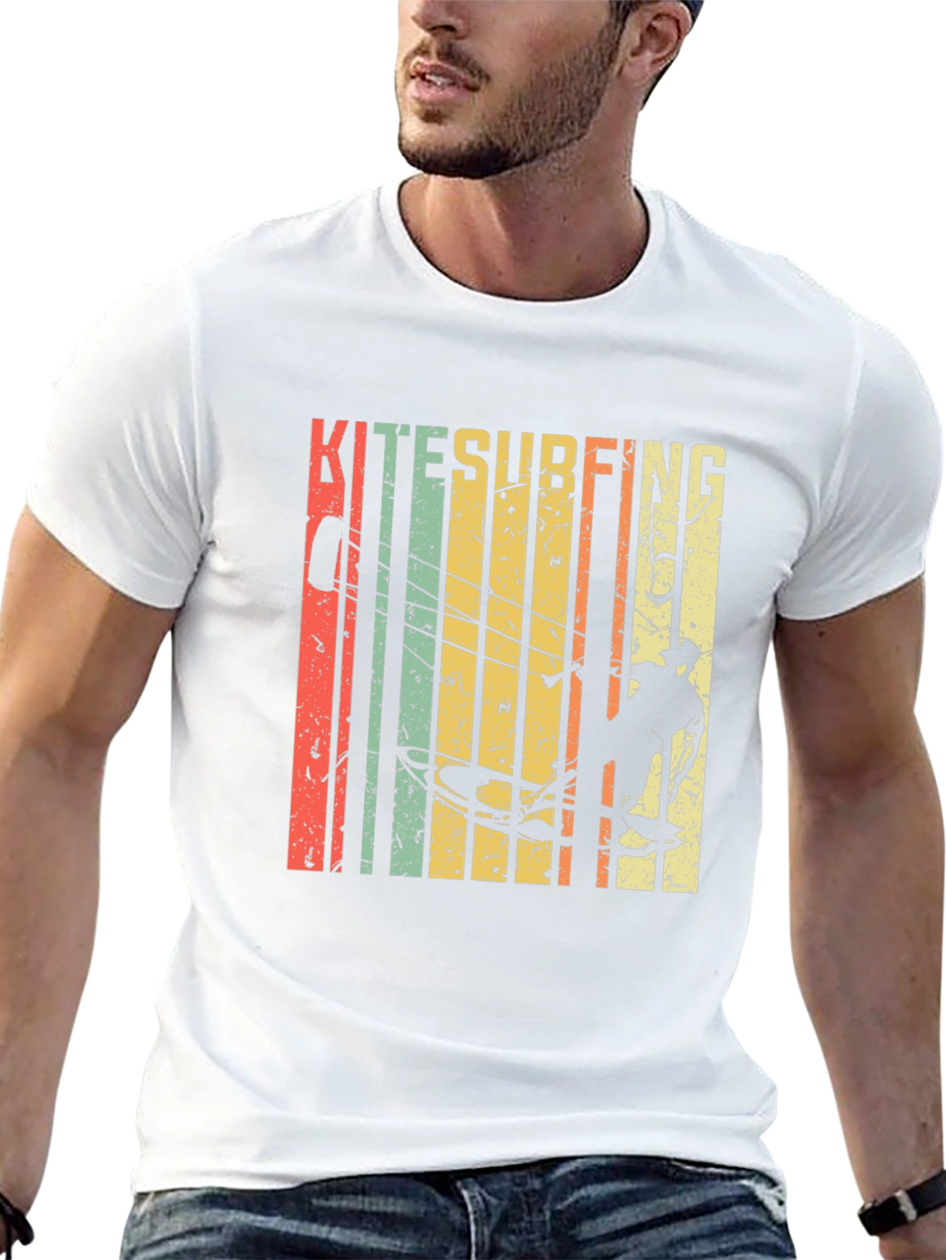 Kitesurfing Graphic Tee - Retro Style Surf Shirt