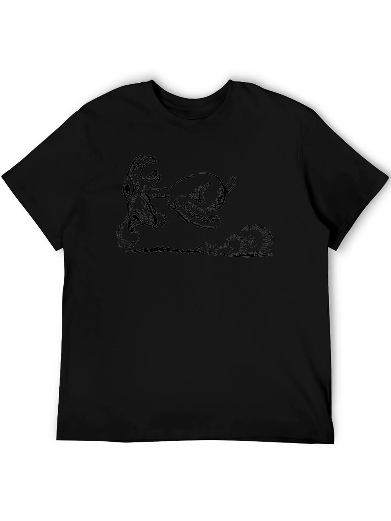 Running Goat Graphic Tee - Black Cotton Blend
